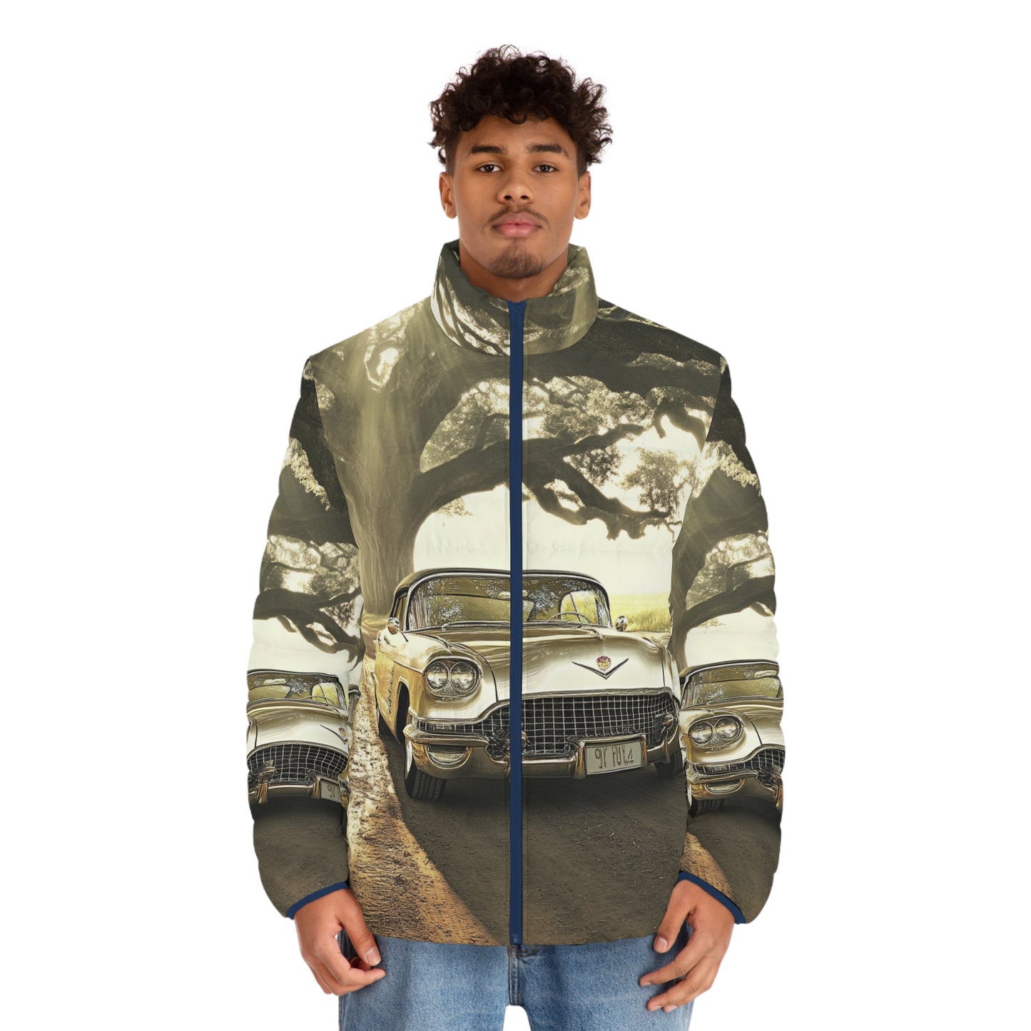 Vintage Golden Cadillac Roadtrip Puffer Jacket