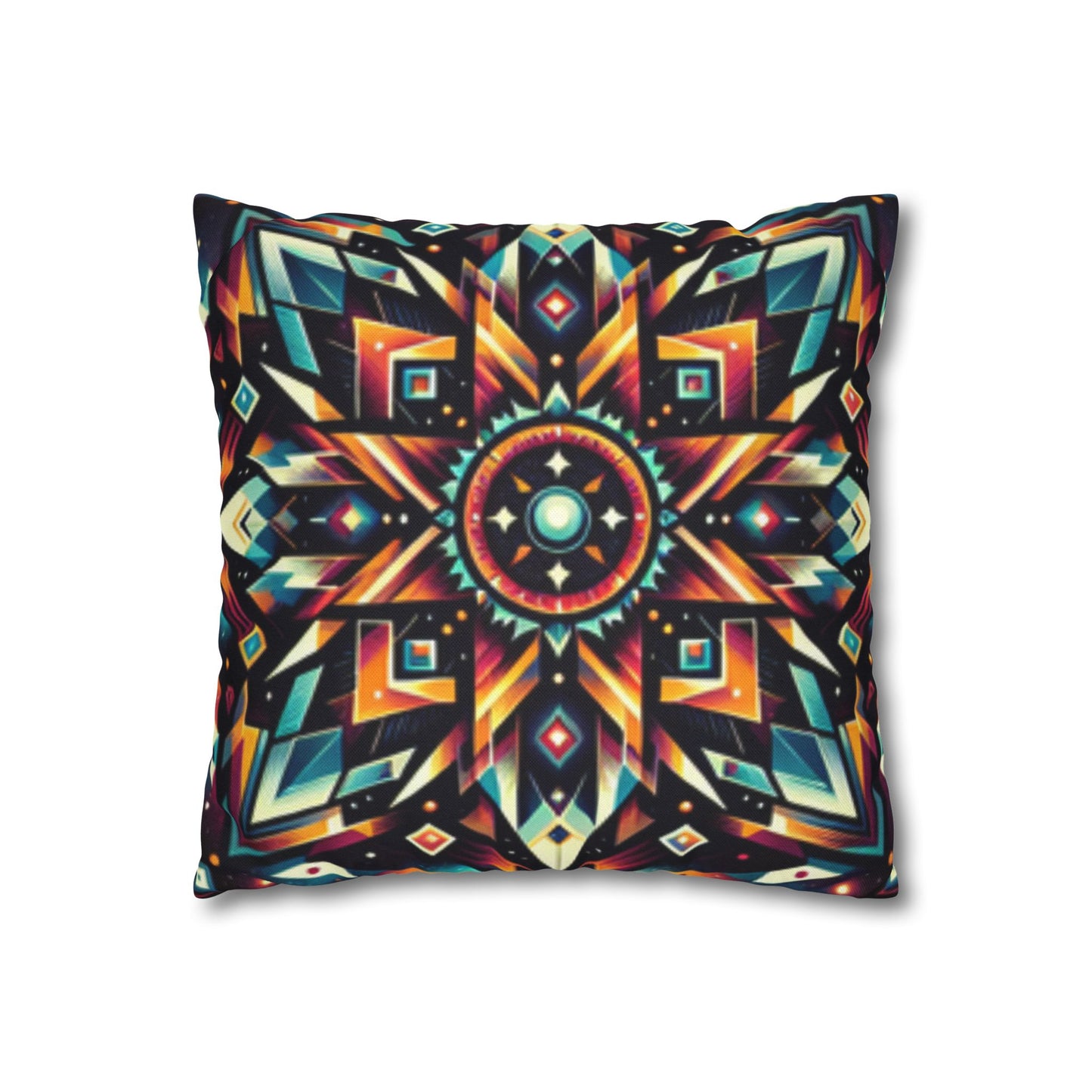 Geometric Tribal, Spun Polyester Square Pillowcase