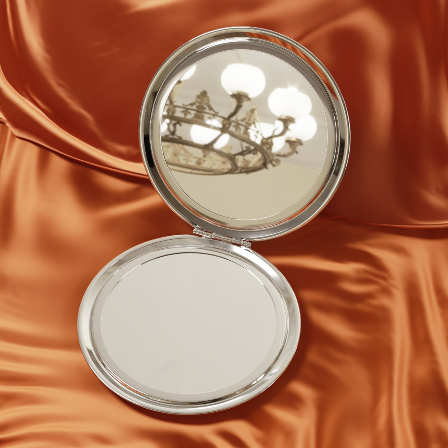 White Feathers, Compact Travel Mirror