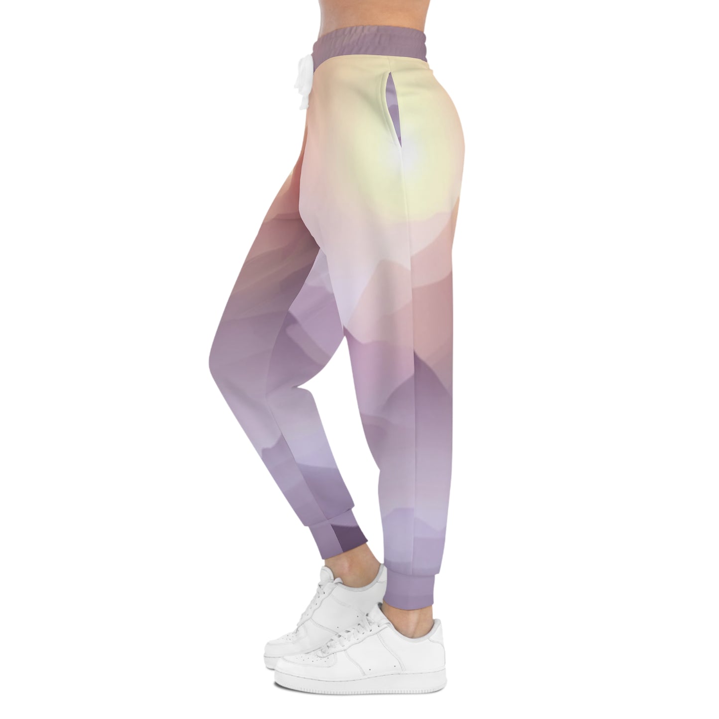 Purple Mountains, Unisex Athletic Joggers (AOP)