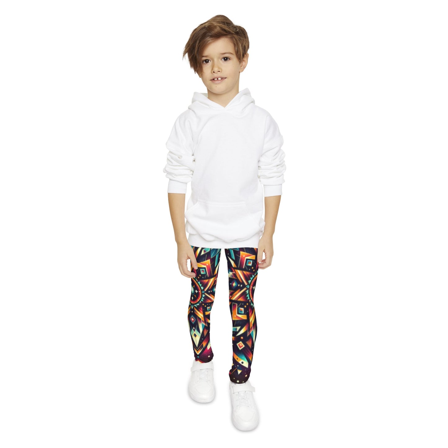 Geometric Tribal, Unisex Youth Full-Length Leggings (AOP)