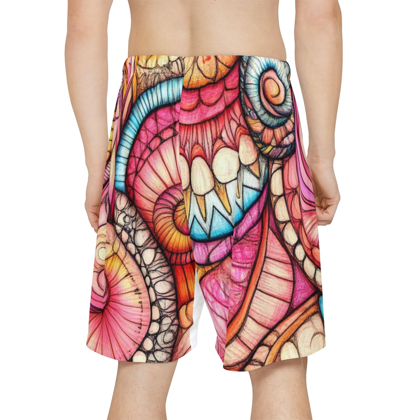 Abstract Seashell, Men’s Sports Shorts (AOP)