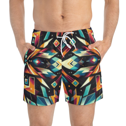 Geometric Tribal, Swim Trunks (AOP)