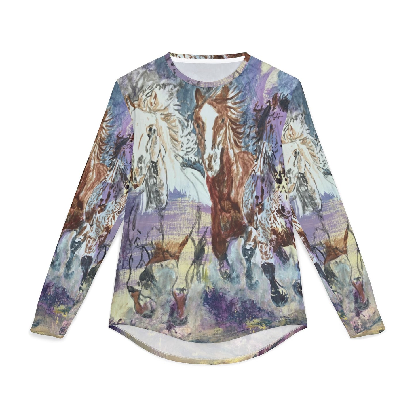 "Free as the Breeze" Men's UV Protection Long Sleeve Shirt, Stylish Outdoor Apparel, Gift for Horse Lovers, Sun Protection Top