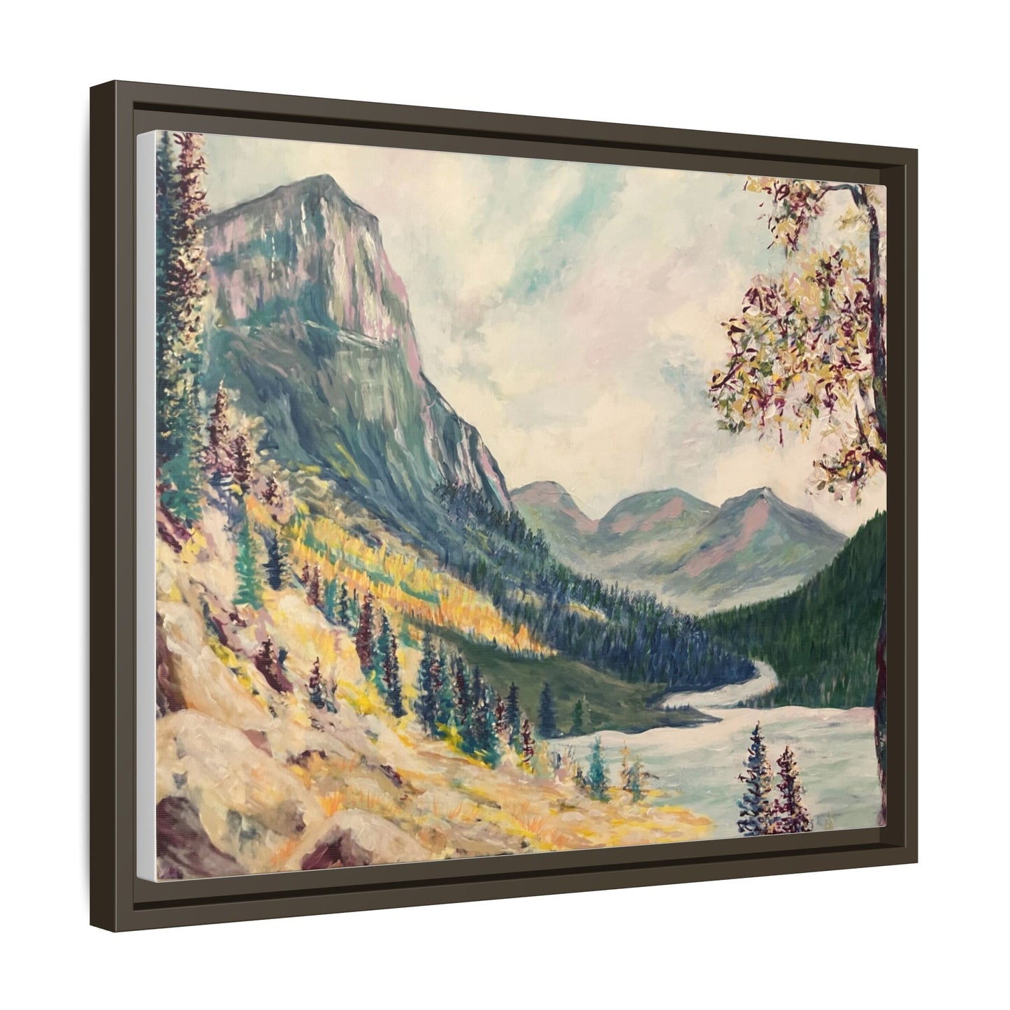 Cascading Landscape Framed Art, Nature Wall Decor, Scenic Home Décor, Mountain Artwork, Gift for Nature Lovers