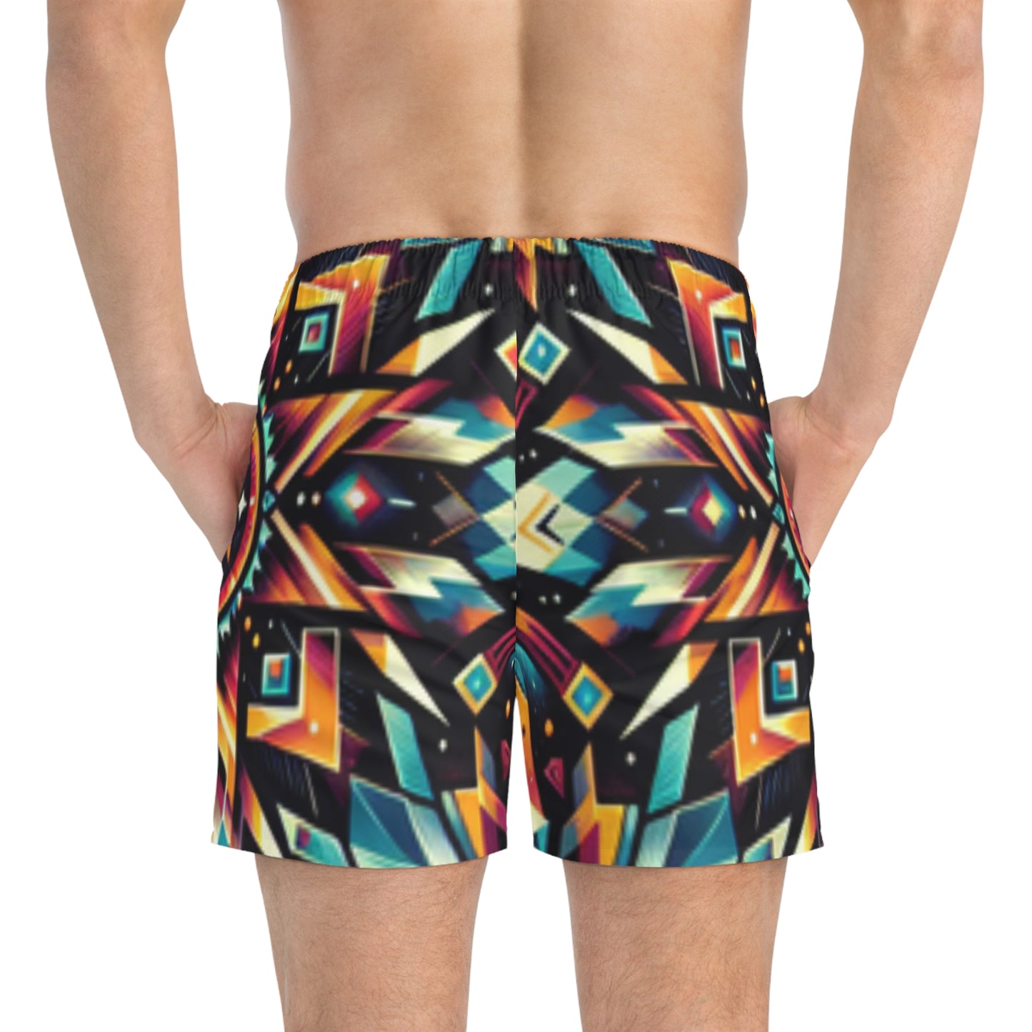 Geometric Tribal, Swim Trunks (AOP)