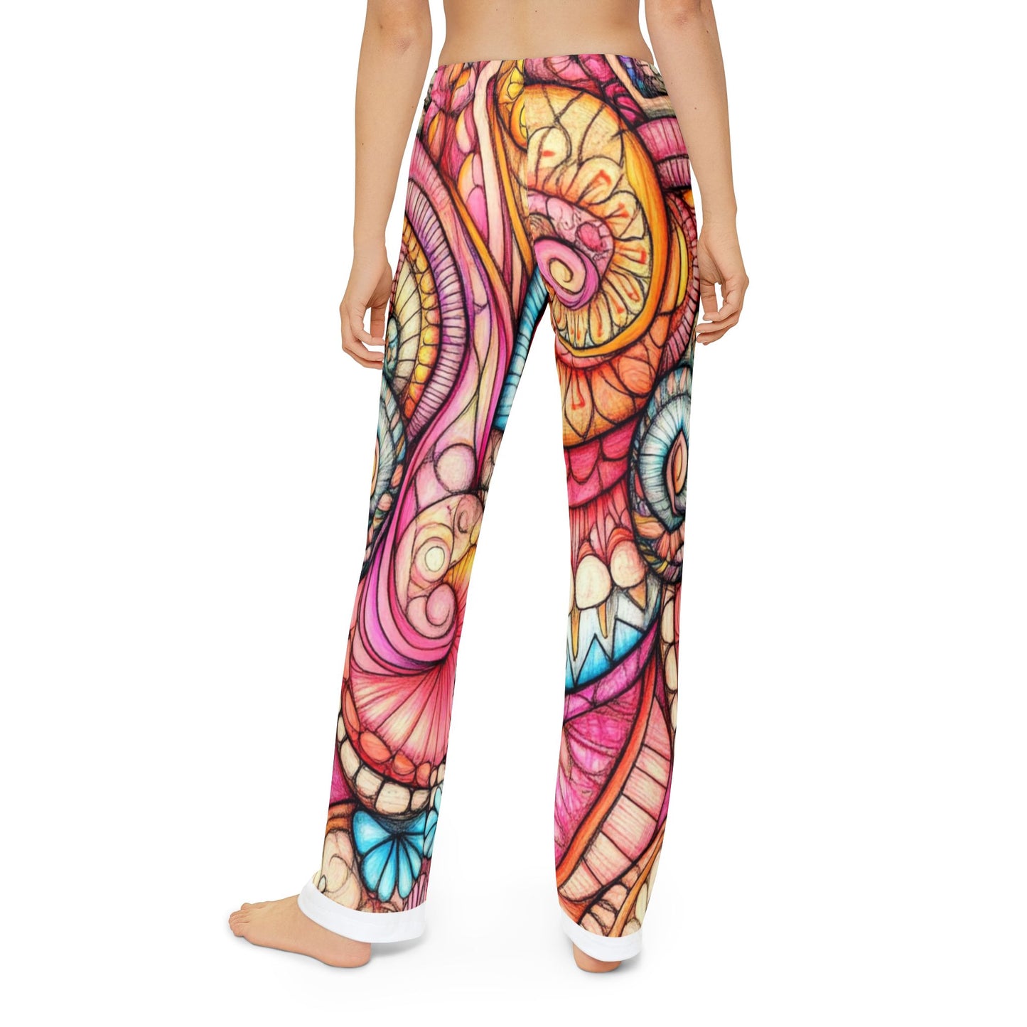 Abstract Seashell, Kids Pajama Pants (AOP)