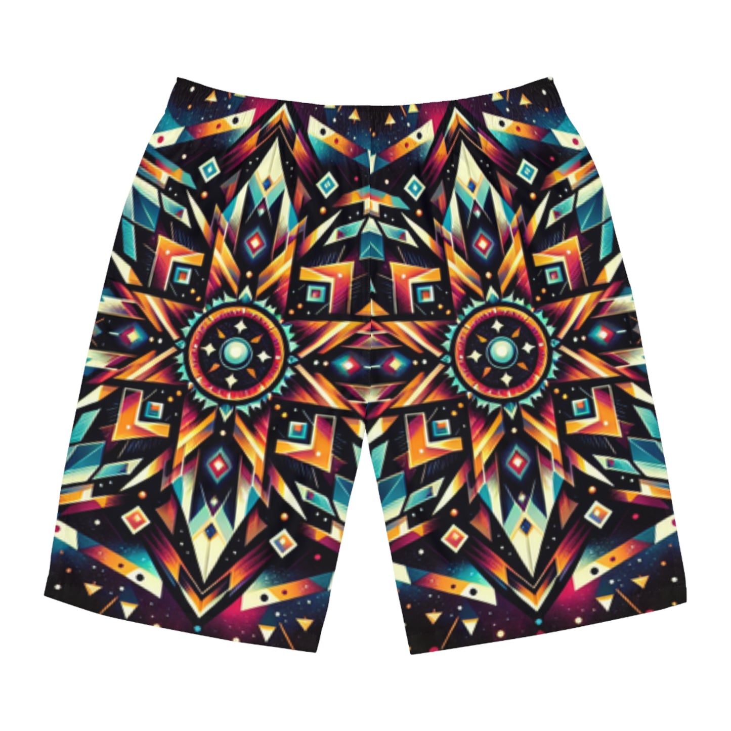 Geometric Tribal, Men's Board Shorts (AOP)