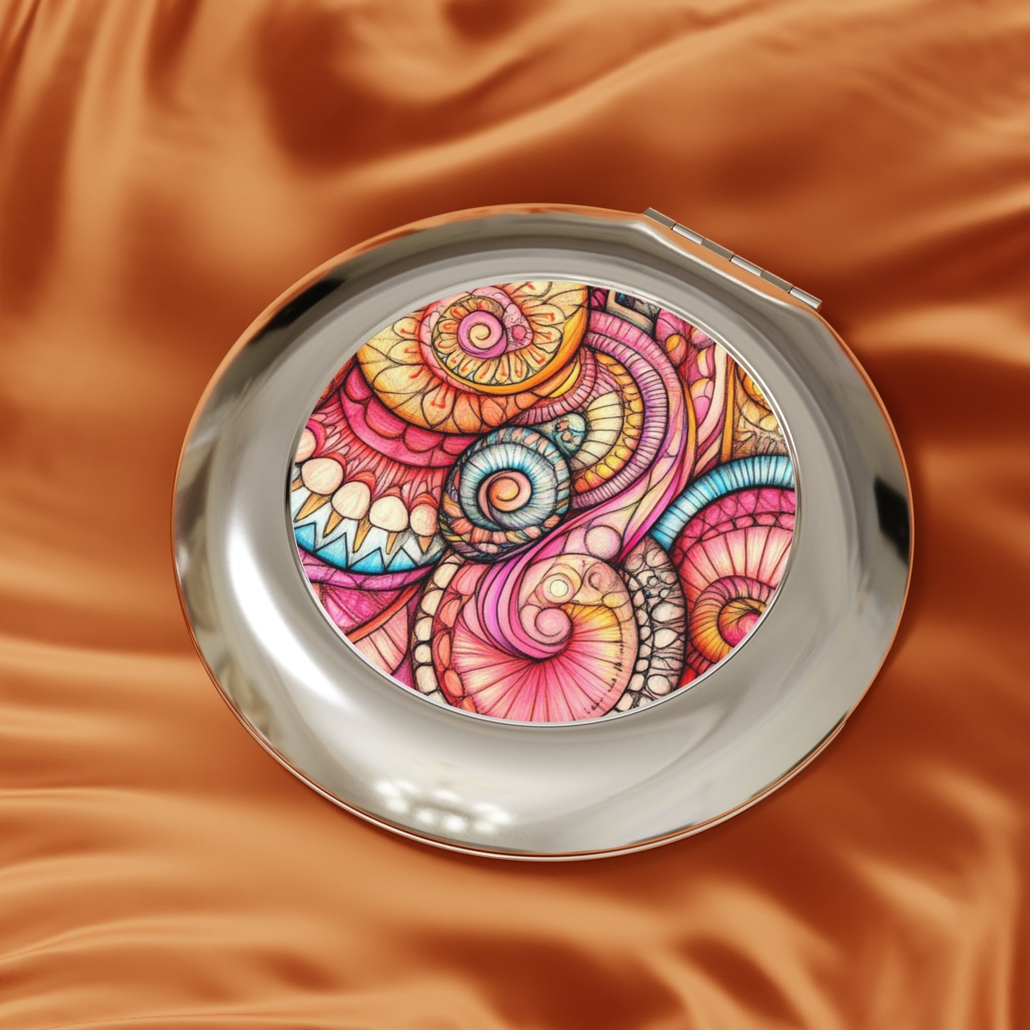 Abstract Seashell, Compact Travel Mirror