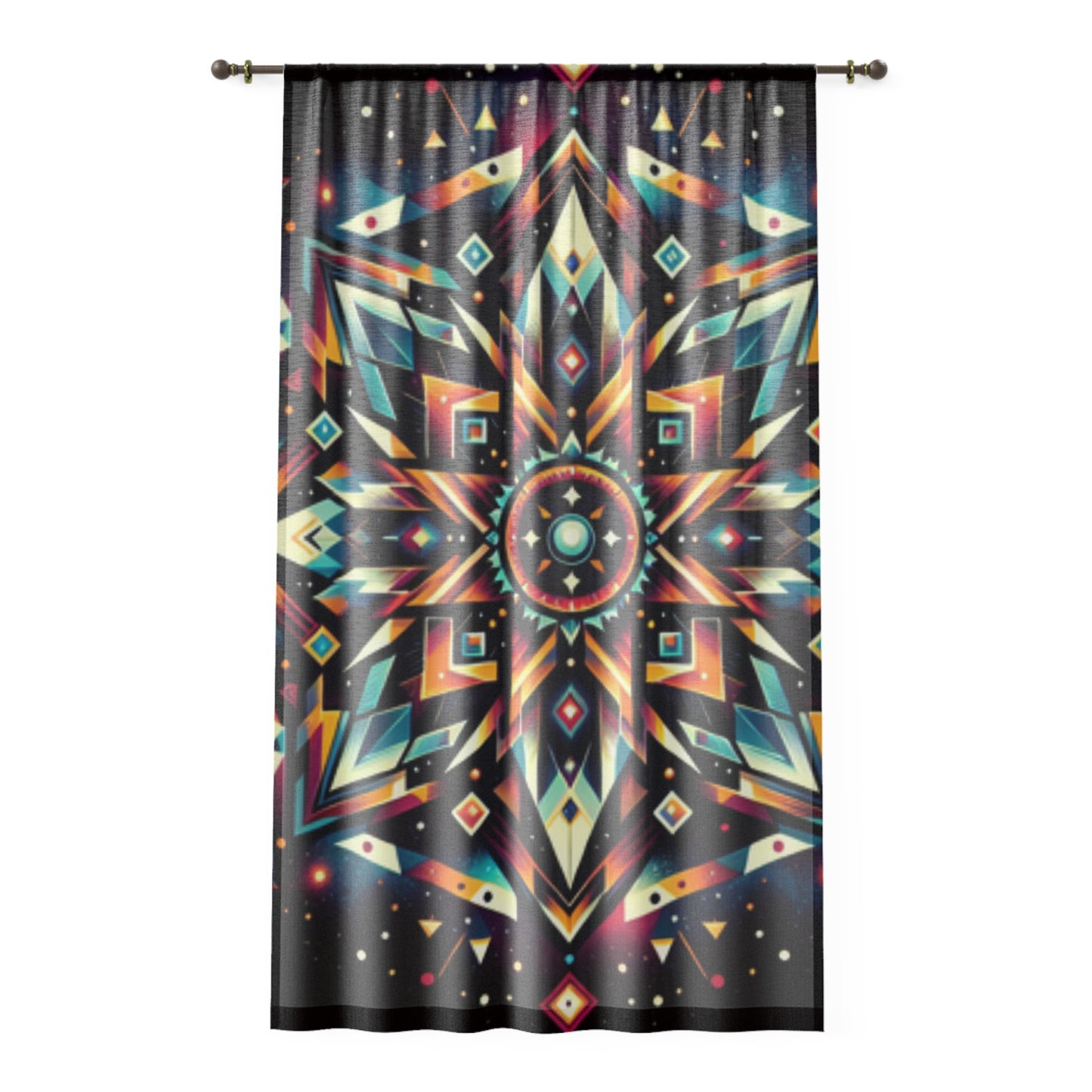 Geometric Tribal, Window Curtain