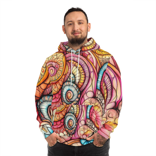 Abstract Seashell, Unisex Fashion Hoodie (AOP)