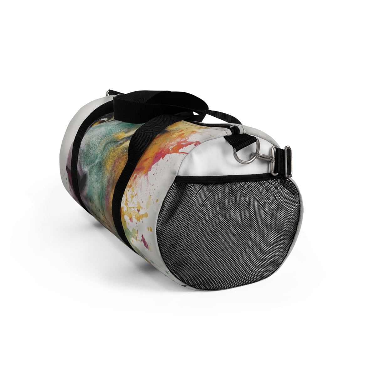 Soul of a Lion, Watercolor Lion Duffel Bag — Colorful Animal Print Travel Gym Bag