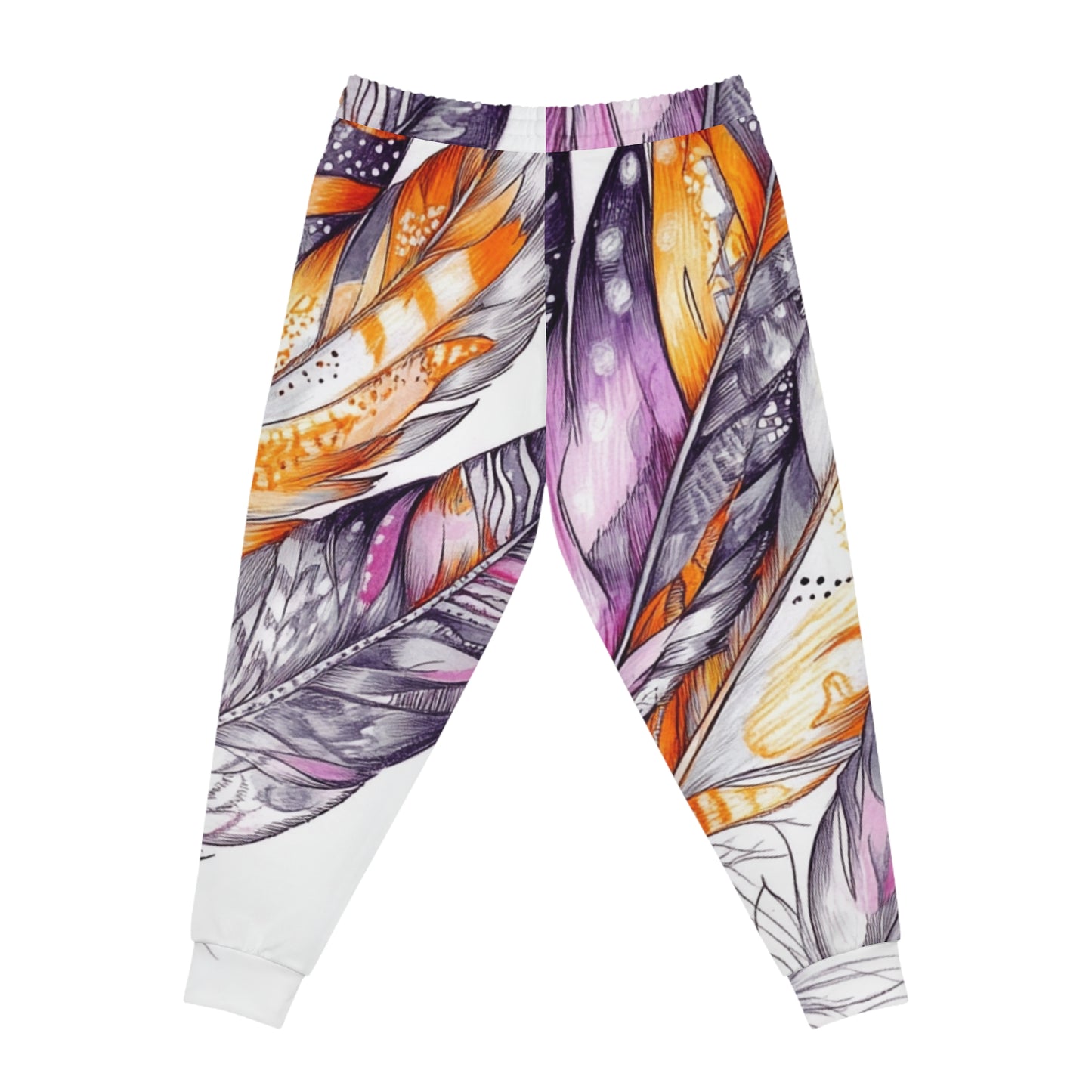 White Feathers, Athletic Joggers (AOP)