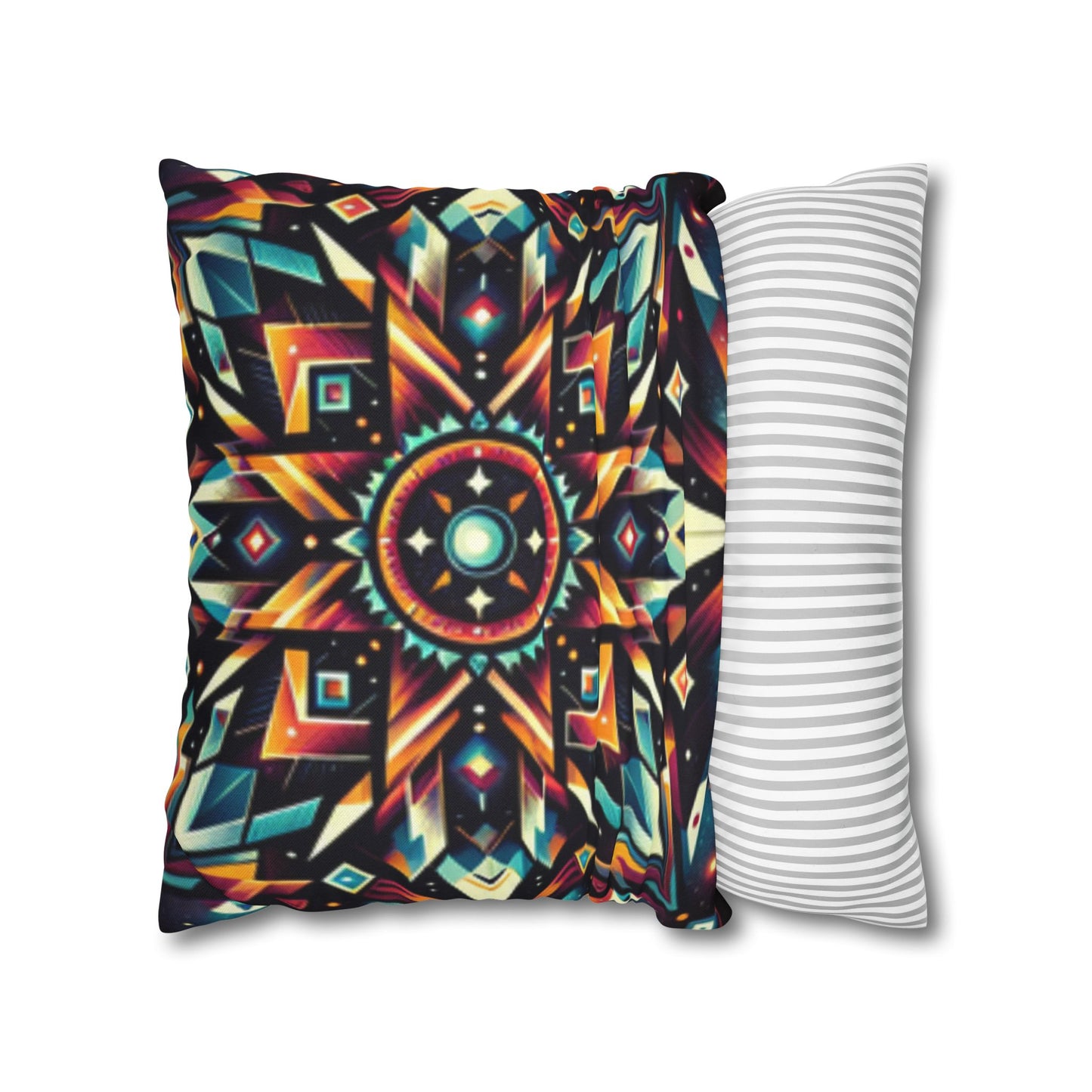 Geometric Tribal, Spun Polyester Square Pillowcase