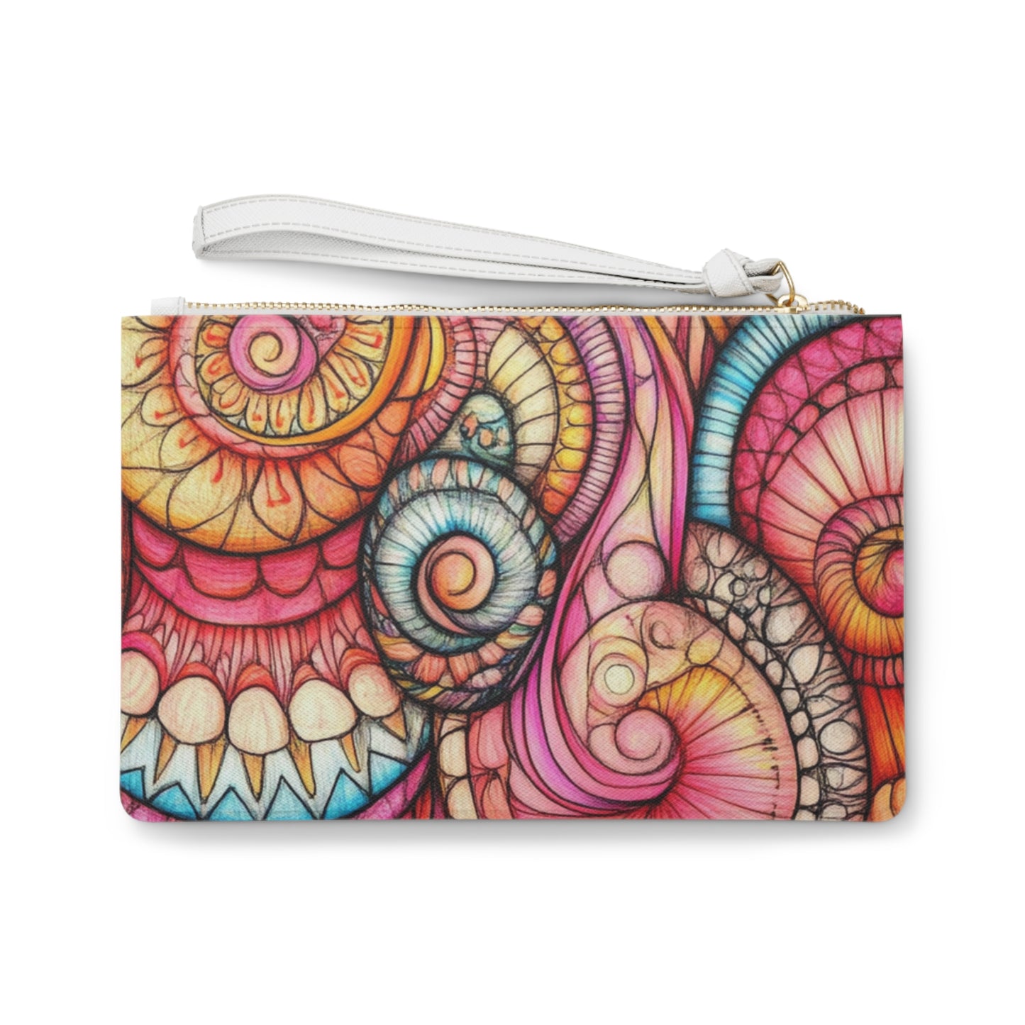 Abstract Seashells, Clutch Bag