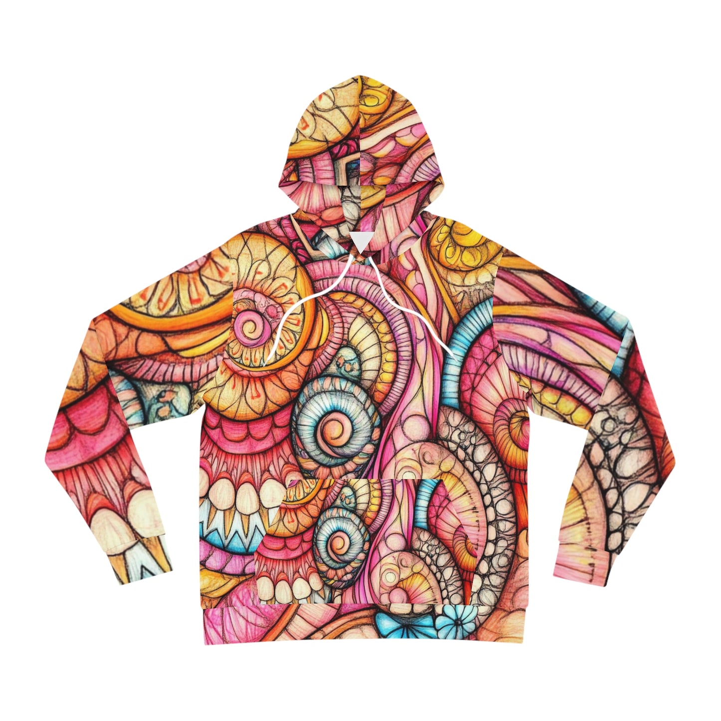 Abstract Seashell, Unisex Fashion Hoodie (AOP)