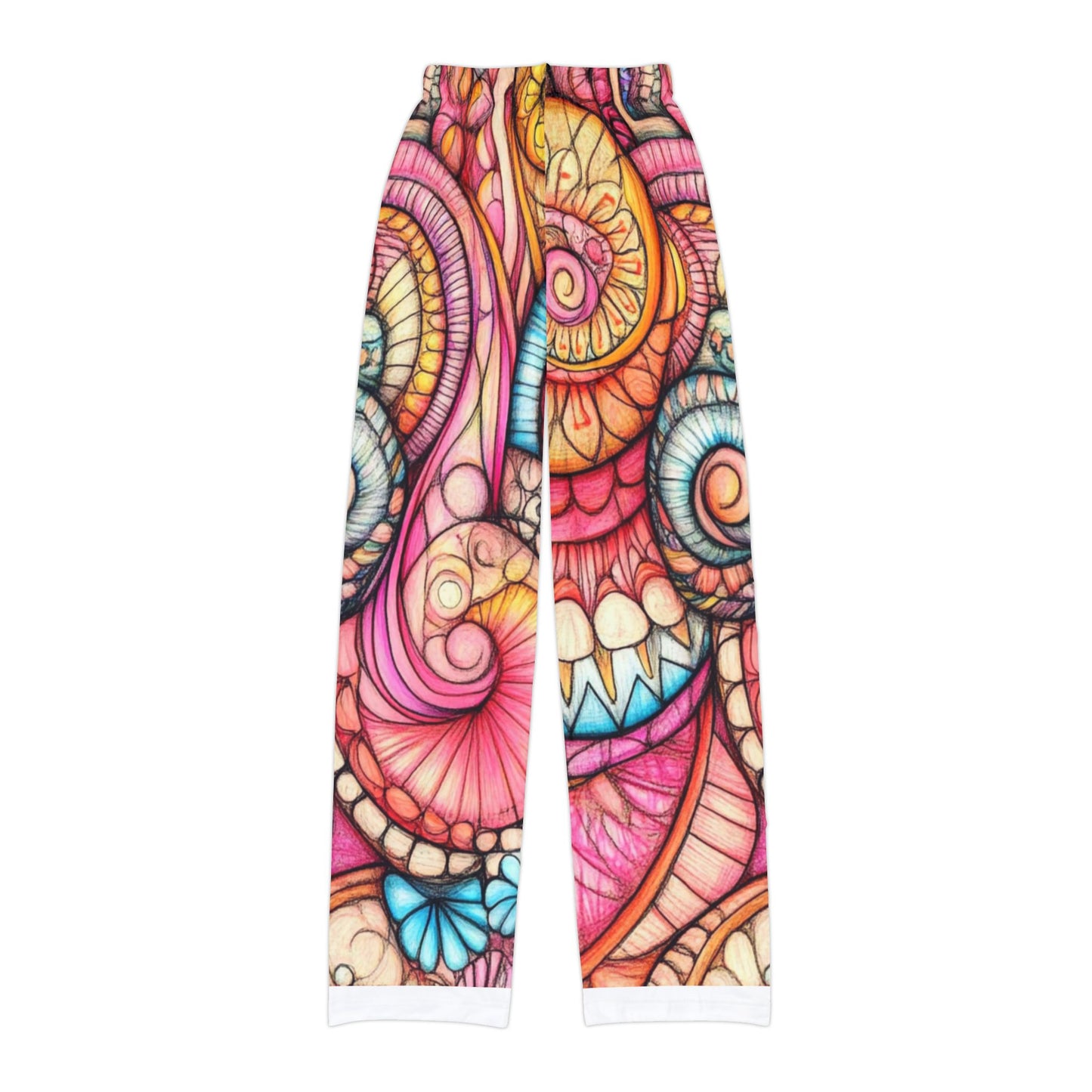 Abstract Seashell, Kids Pajama Pants (AOP)