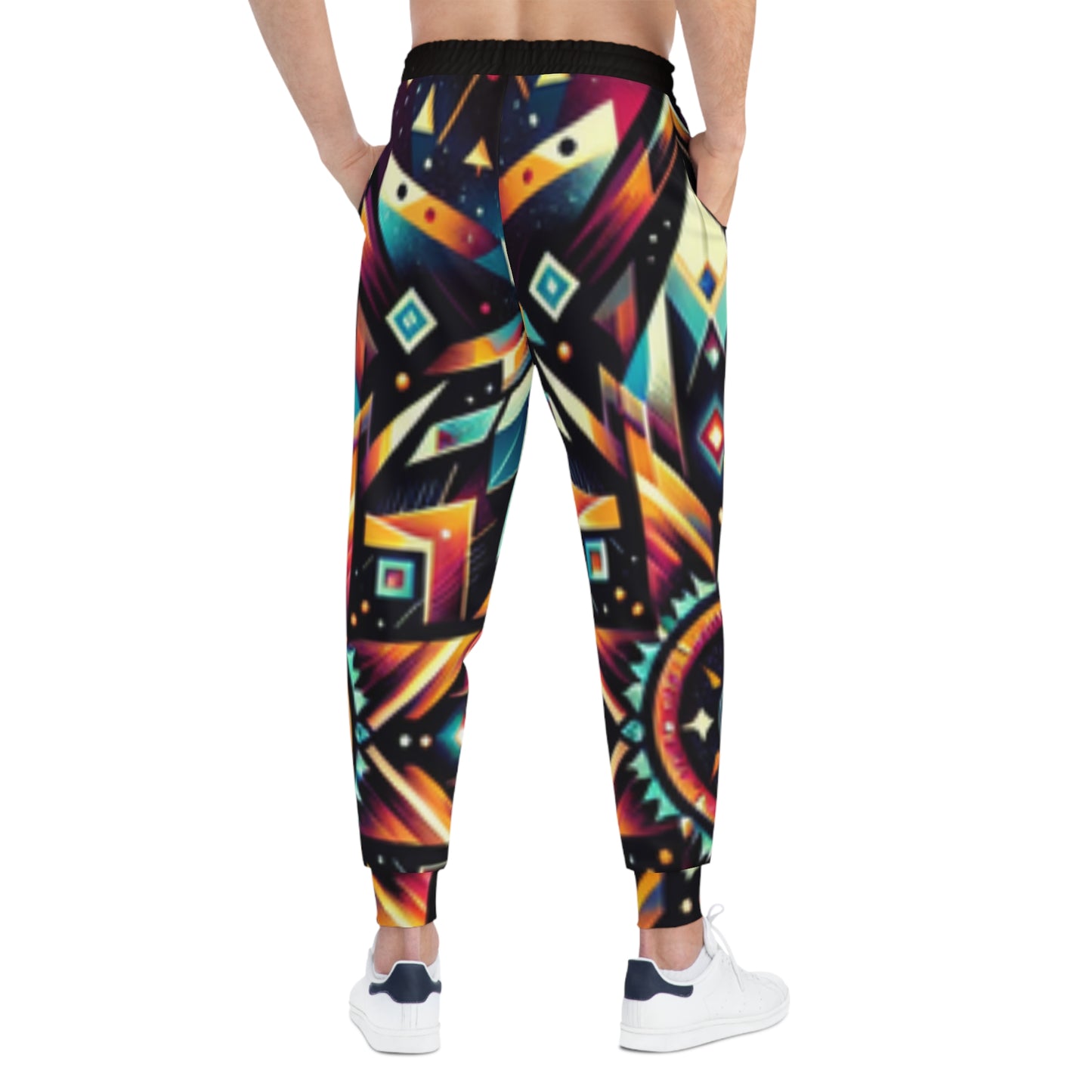 Geometric Tribal, Unisex Athletic Joggers (AOP)