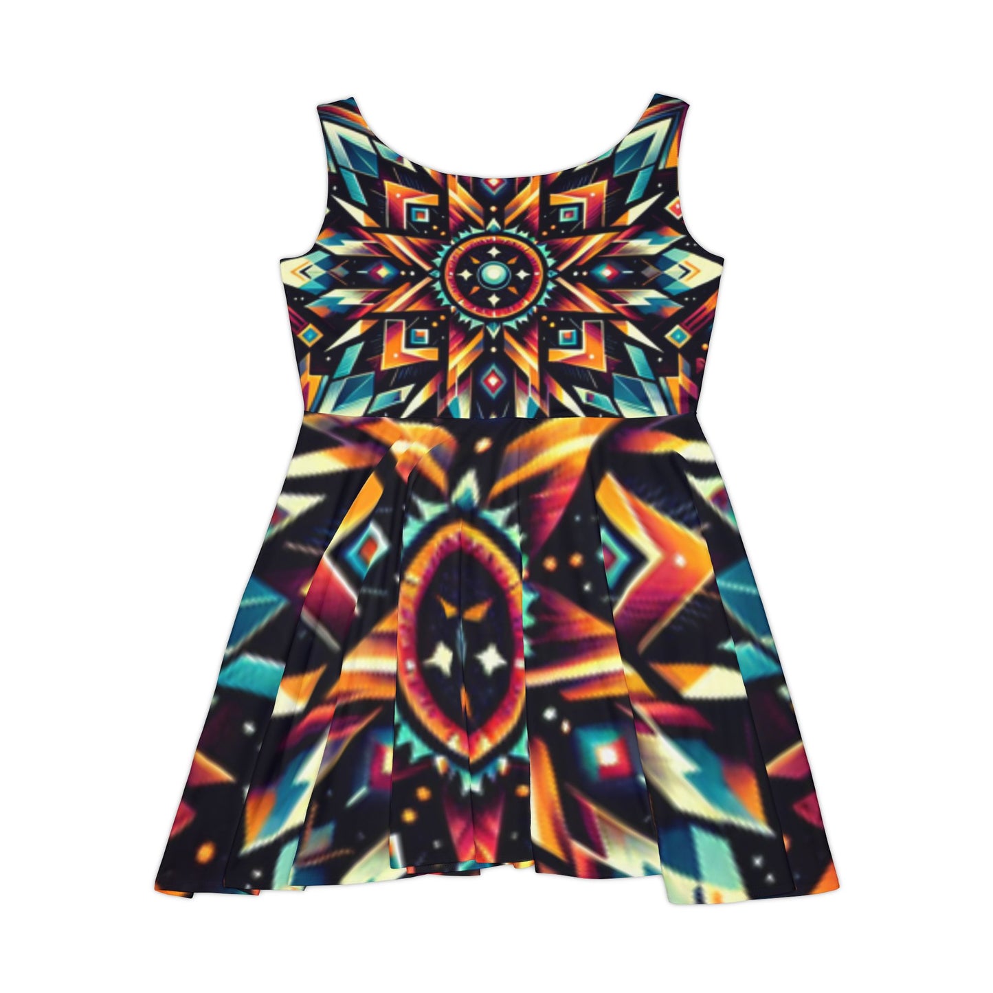 Geometric Tribal, Women's Skater Dress (AOP)