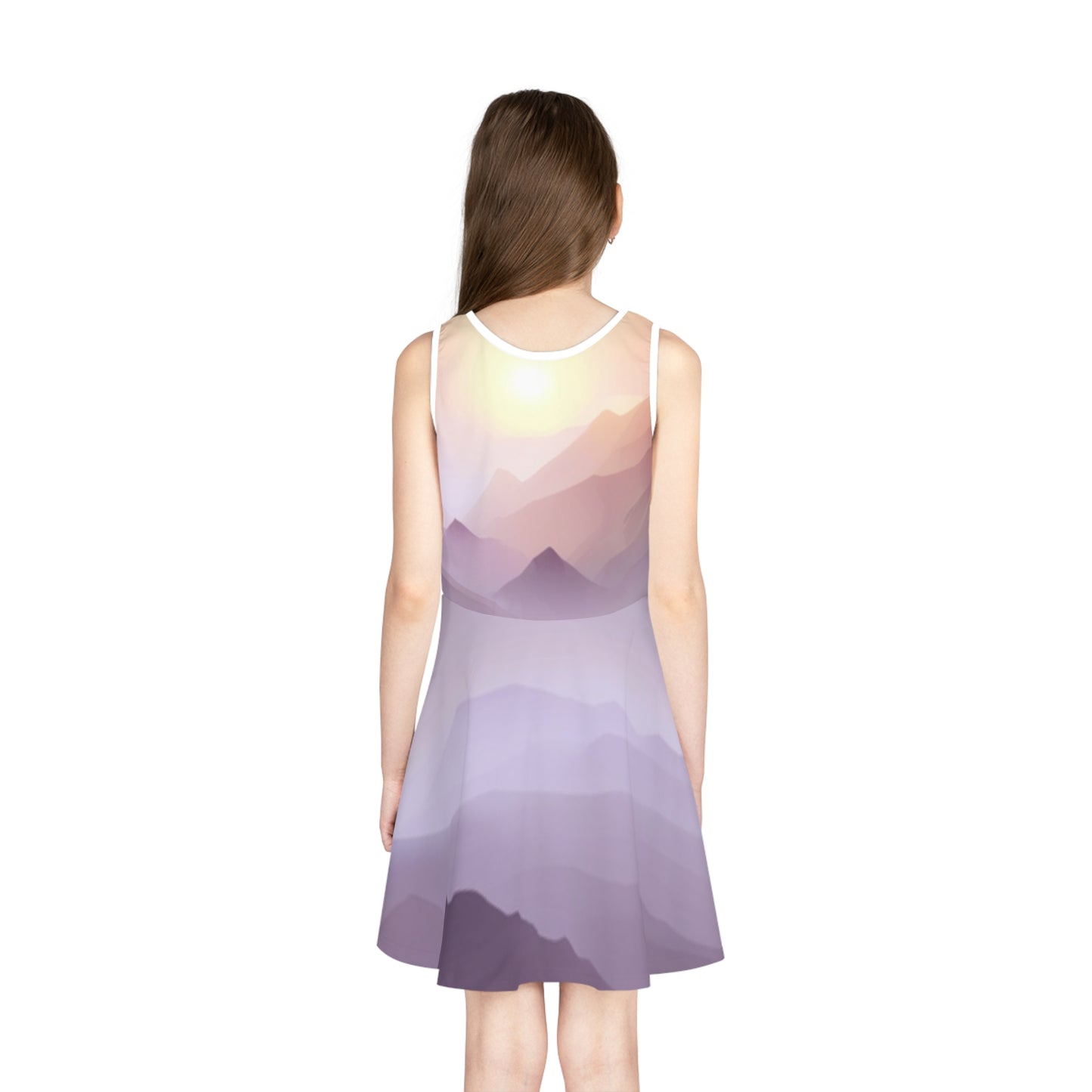 Purple Mountains, Girls' Sleeveless Sundress (AOP)