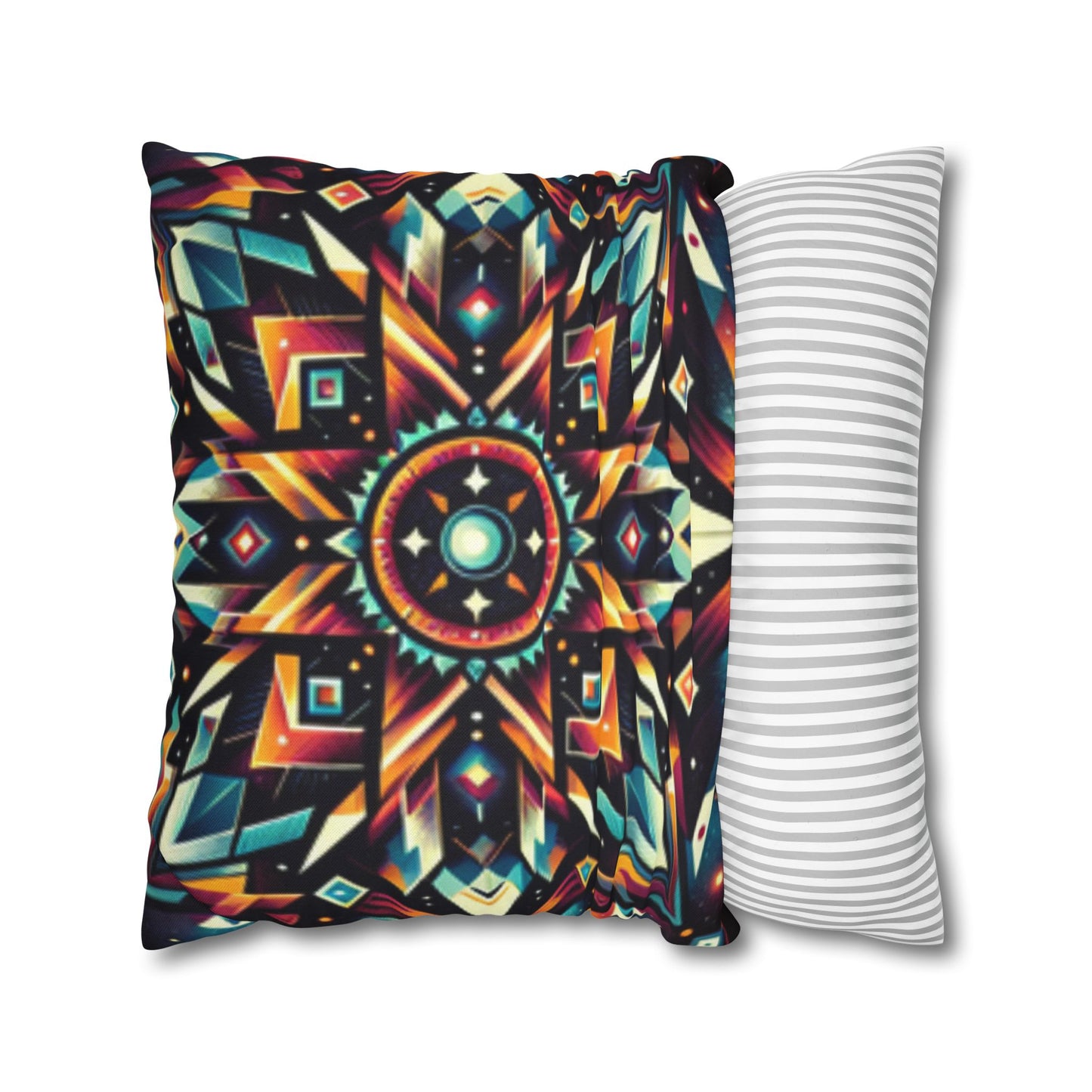 Geometric Tribal, Spun Polyester Square Pillowcase