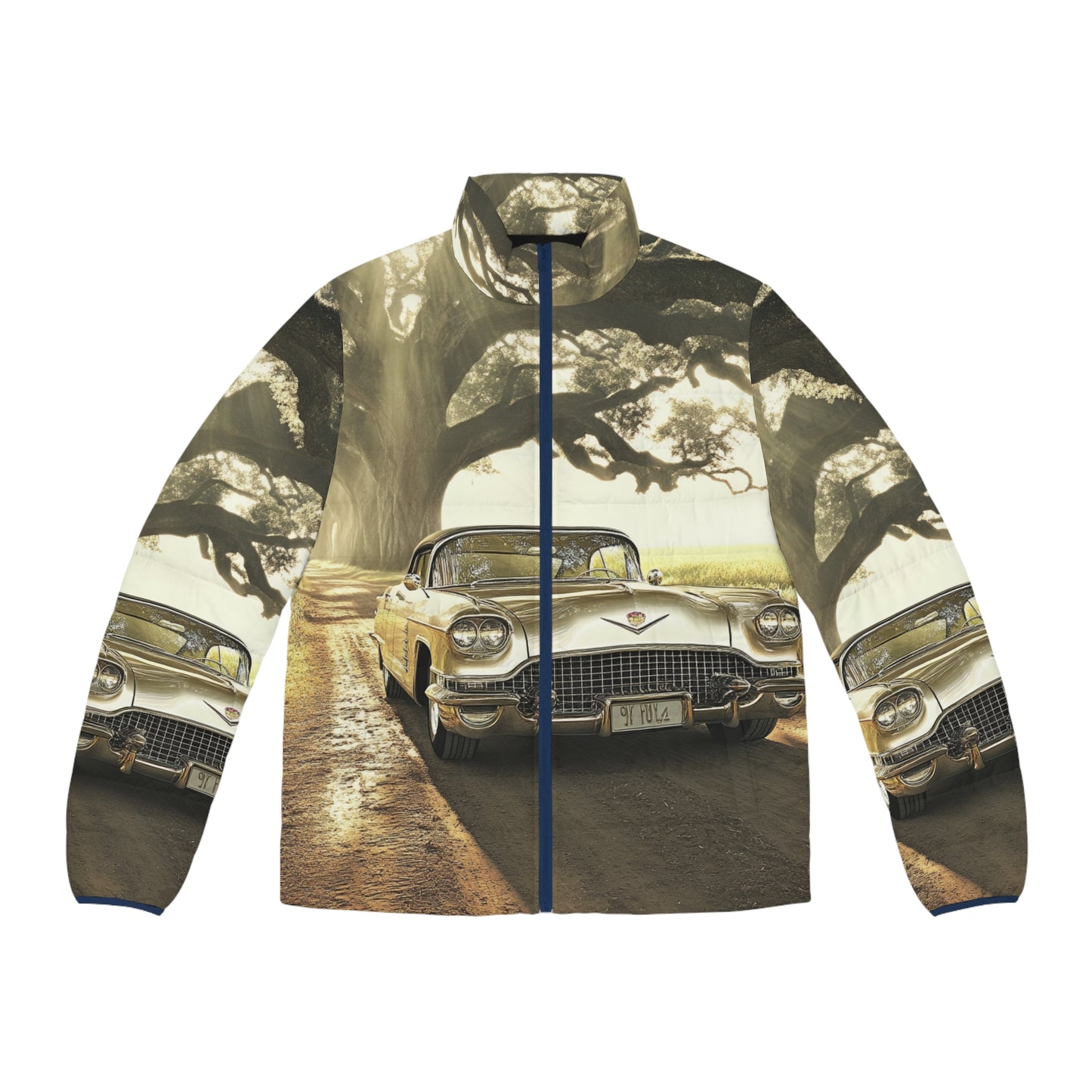 Vintage Golden Cadillac Roadtrip Puffer Jacket