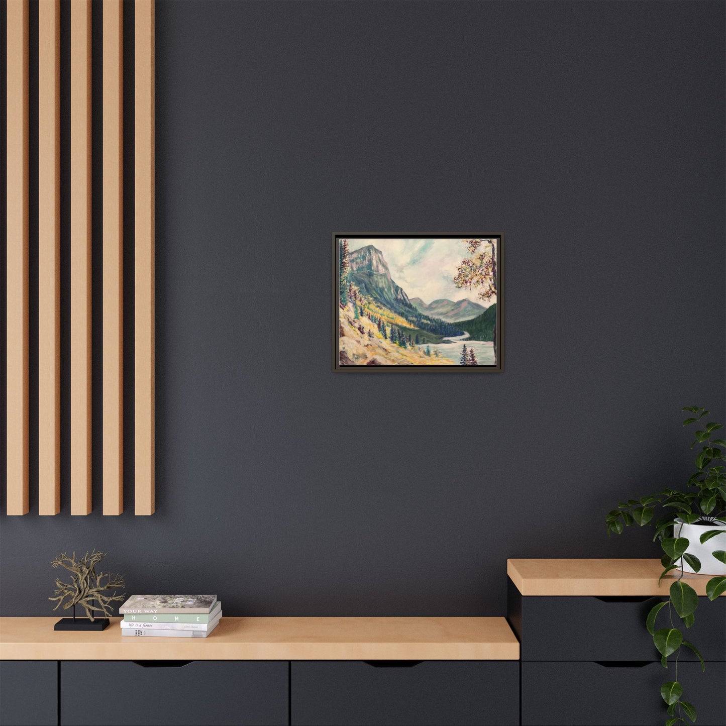Cascading Landscape Framed Art, Nature Wall Decor, Scenic Home Décor, Mountain Artwork, Gift for Nature Lovers