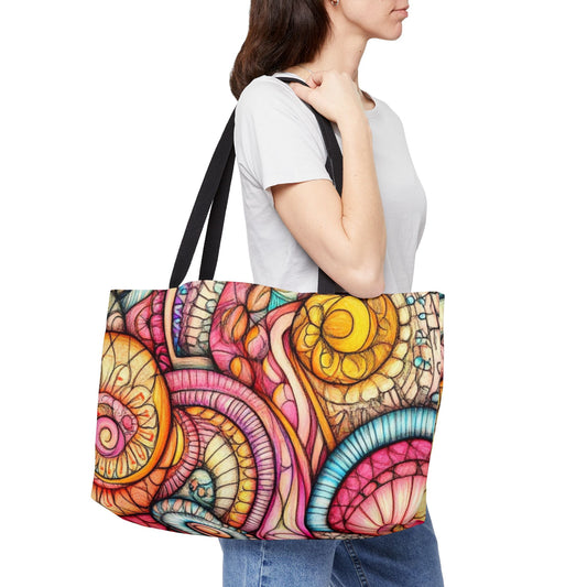 Abstract Seashell, Weekender Tote Bag