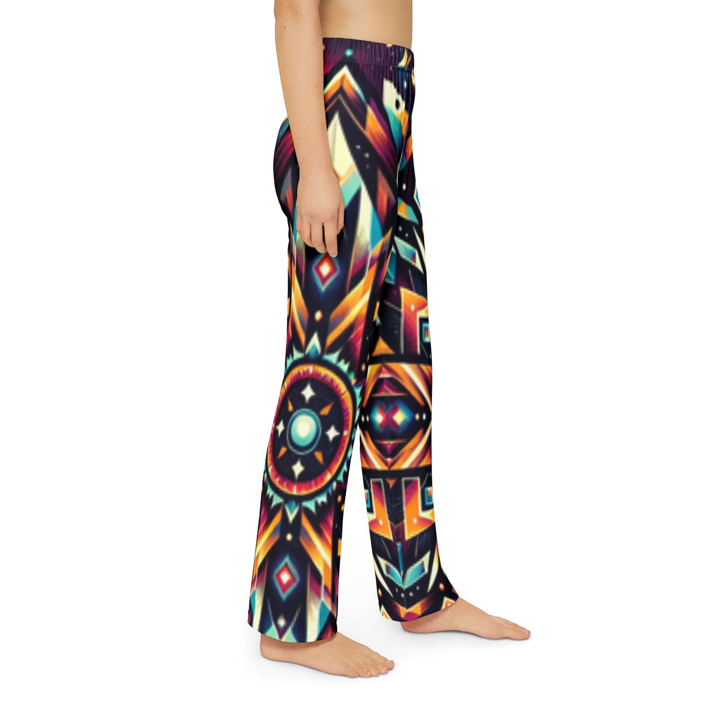 Geometric Tribal, Kids Pajama Pants (AOP)