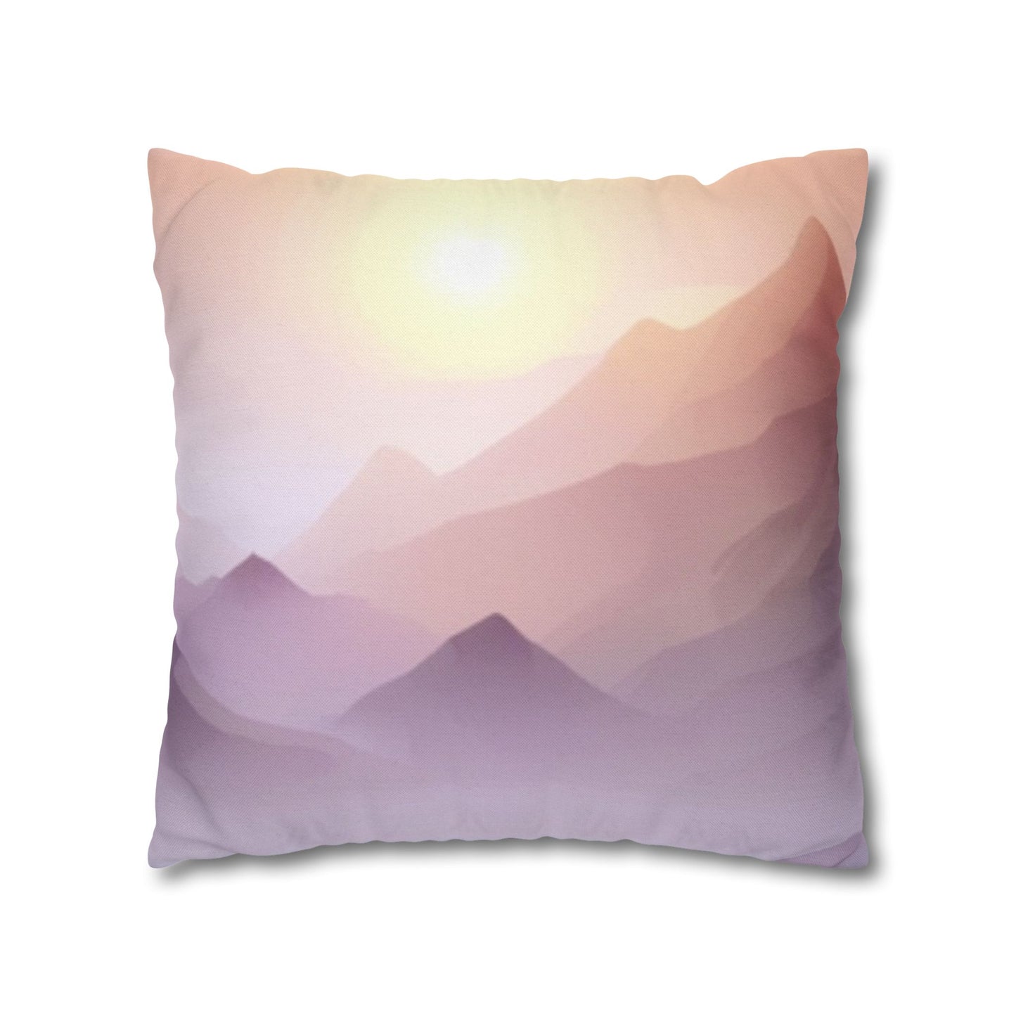 Purple Mountains, Polyester Square Pillowcase