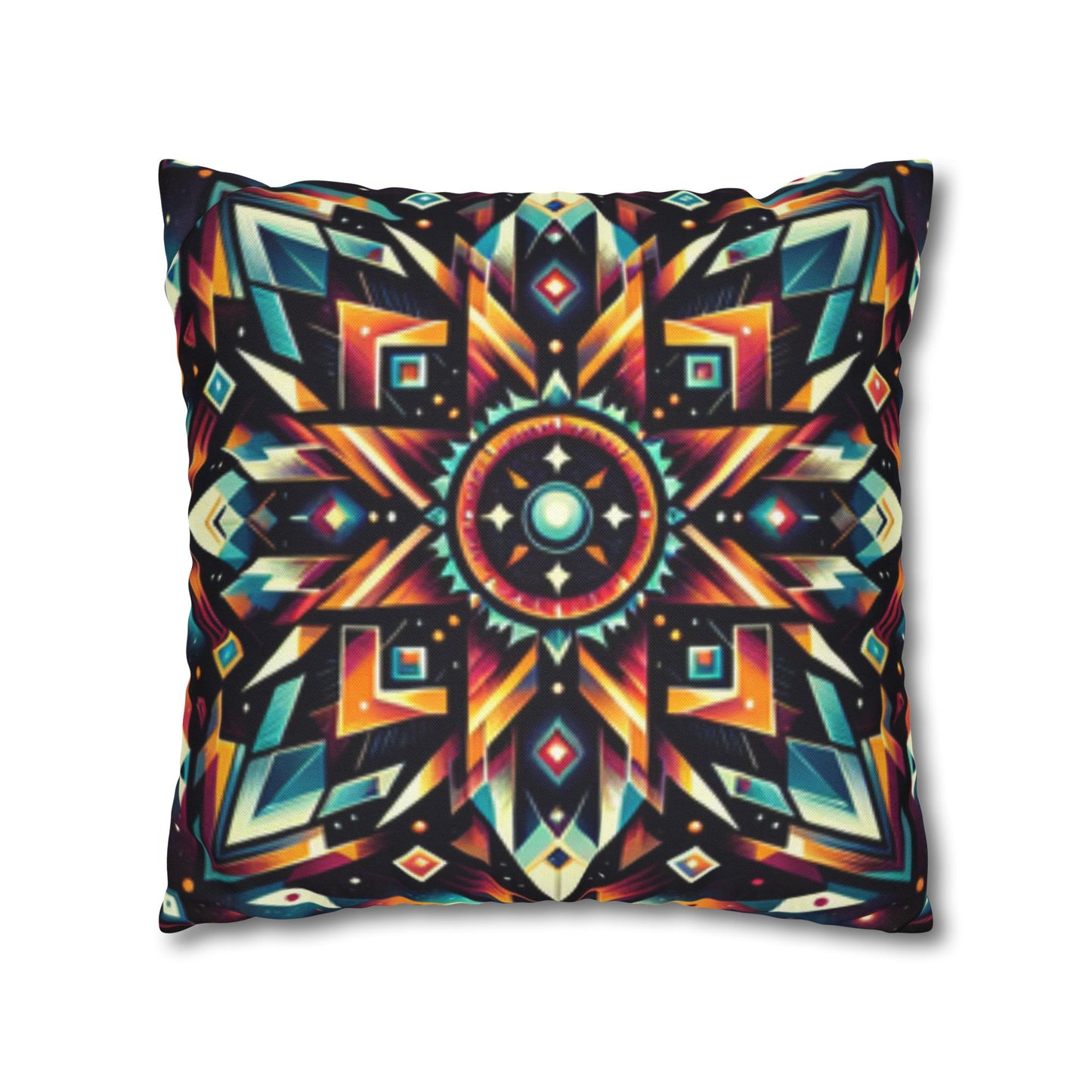 Geometric Tribal, Spun Polyester Square Pillowcase