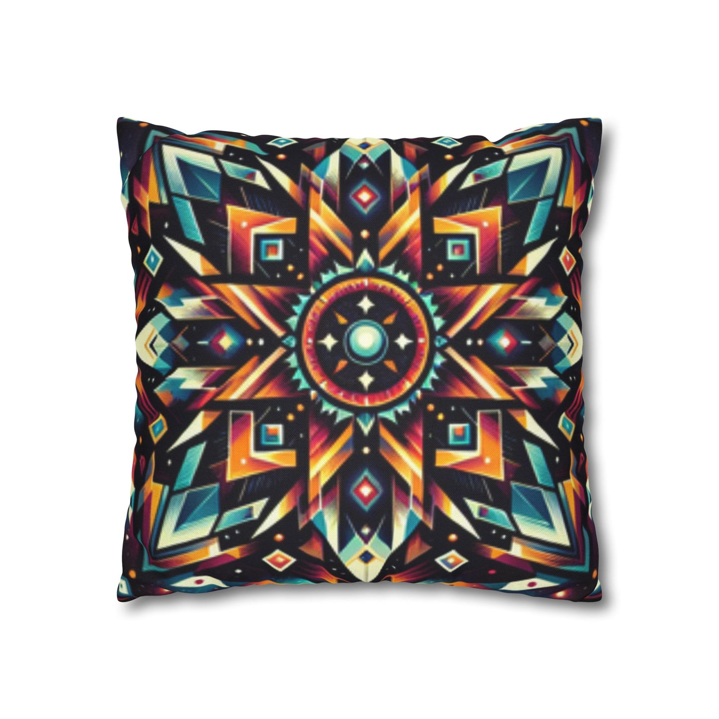 Geometric Tribal, Spun Polyester Square Pillowcase