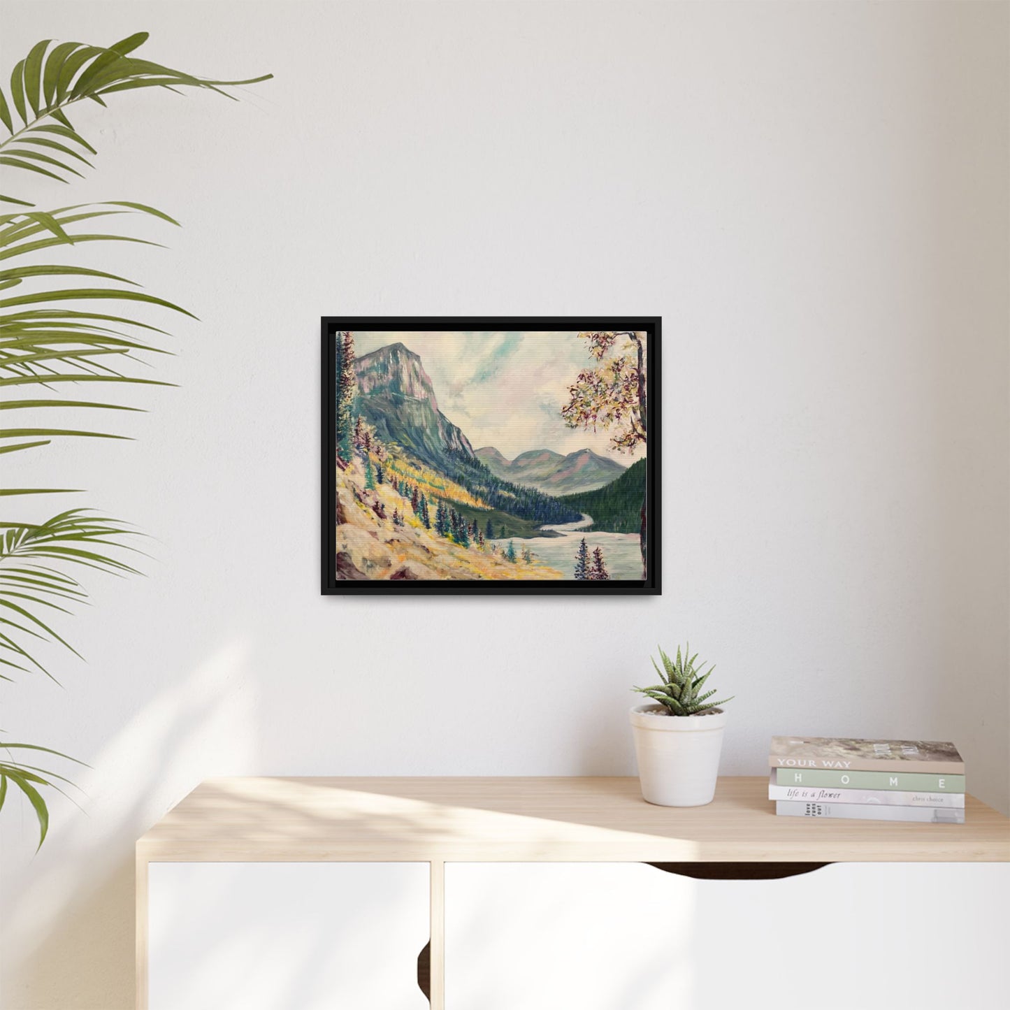 Cascading Landscape Framed Art, Nature Wall Decor, Scenic Home Décor, Mountain Artwork, Gift for Nature Lovers
