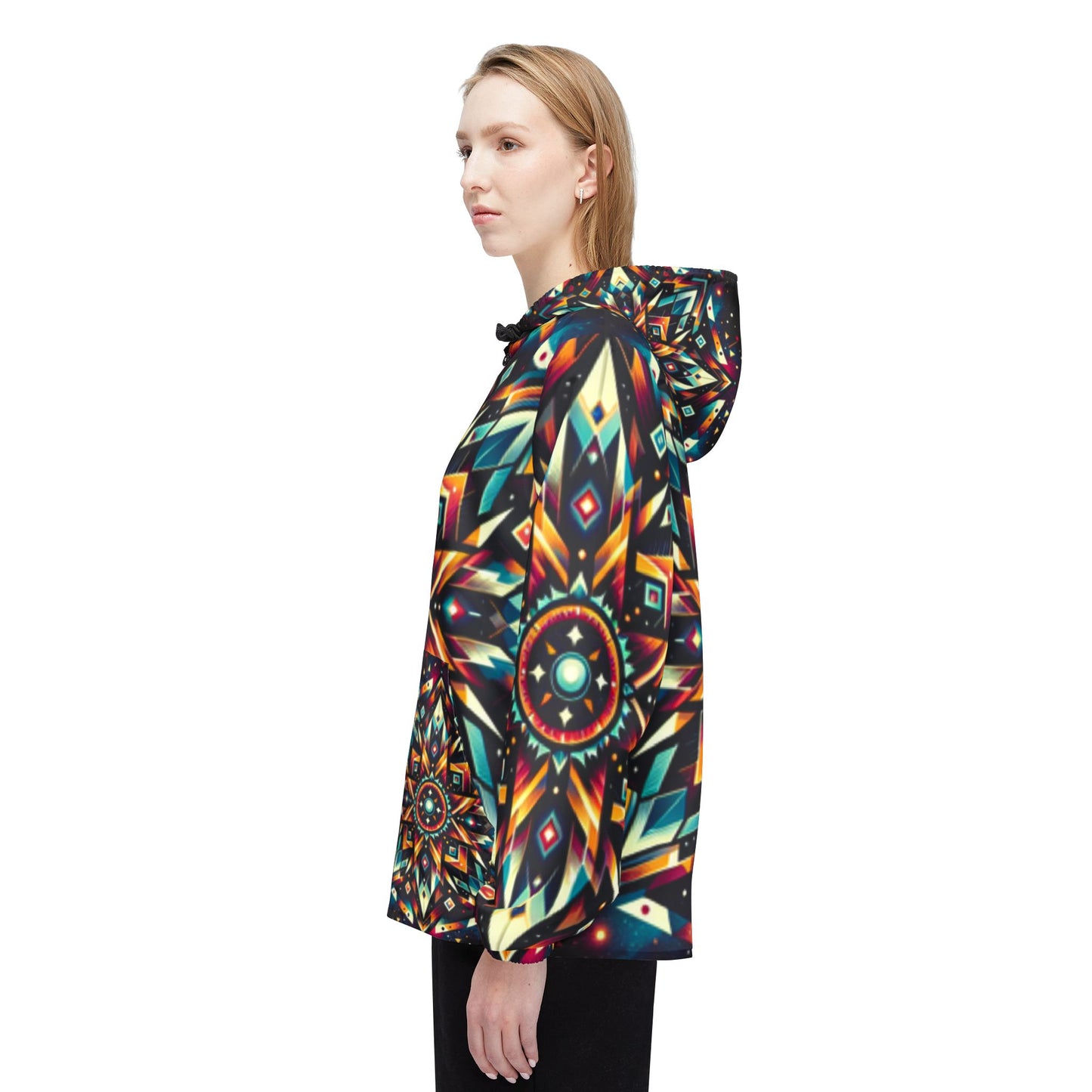 Geometric Tribal,  Unisex Windbreaker Jacket (AOP)