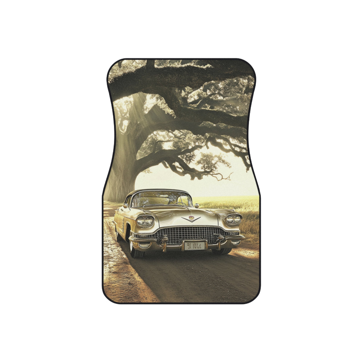 Vintage Golden Cadillac Car Mats (Set of 4) — Retro Classic Road Trip Floor Liners