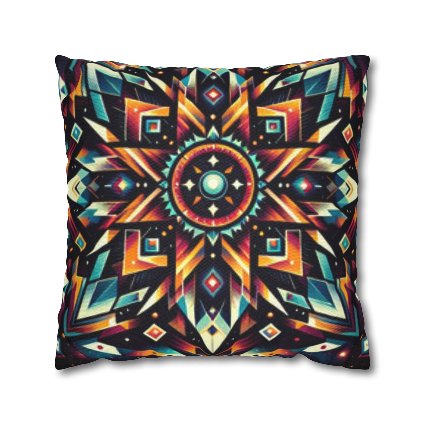 Geometric Tribal, Spun Polyester Square Pillowcase