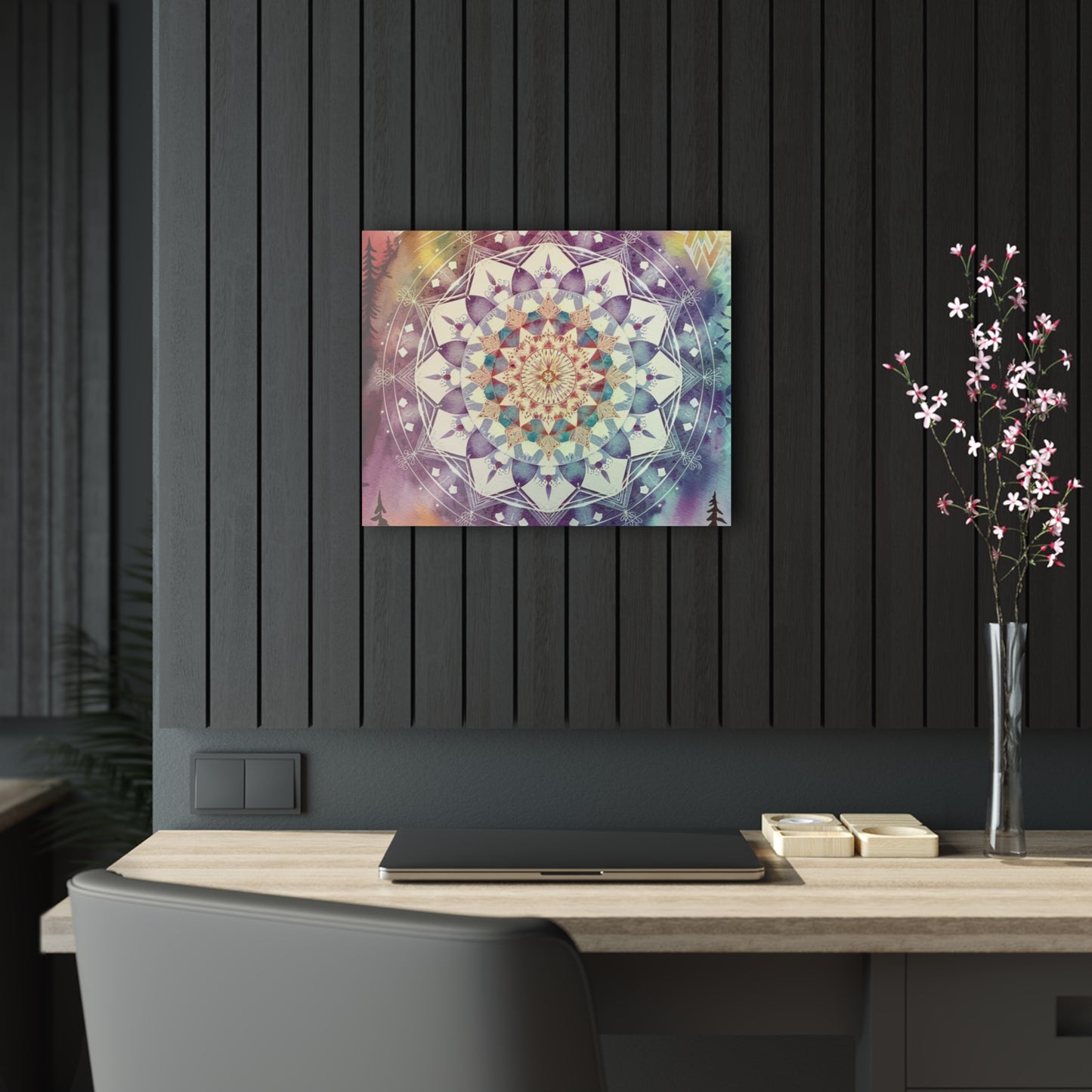 Geometric Pastel Rainbow, Acrylic Prints