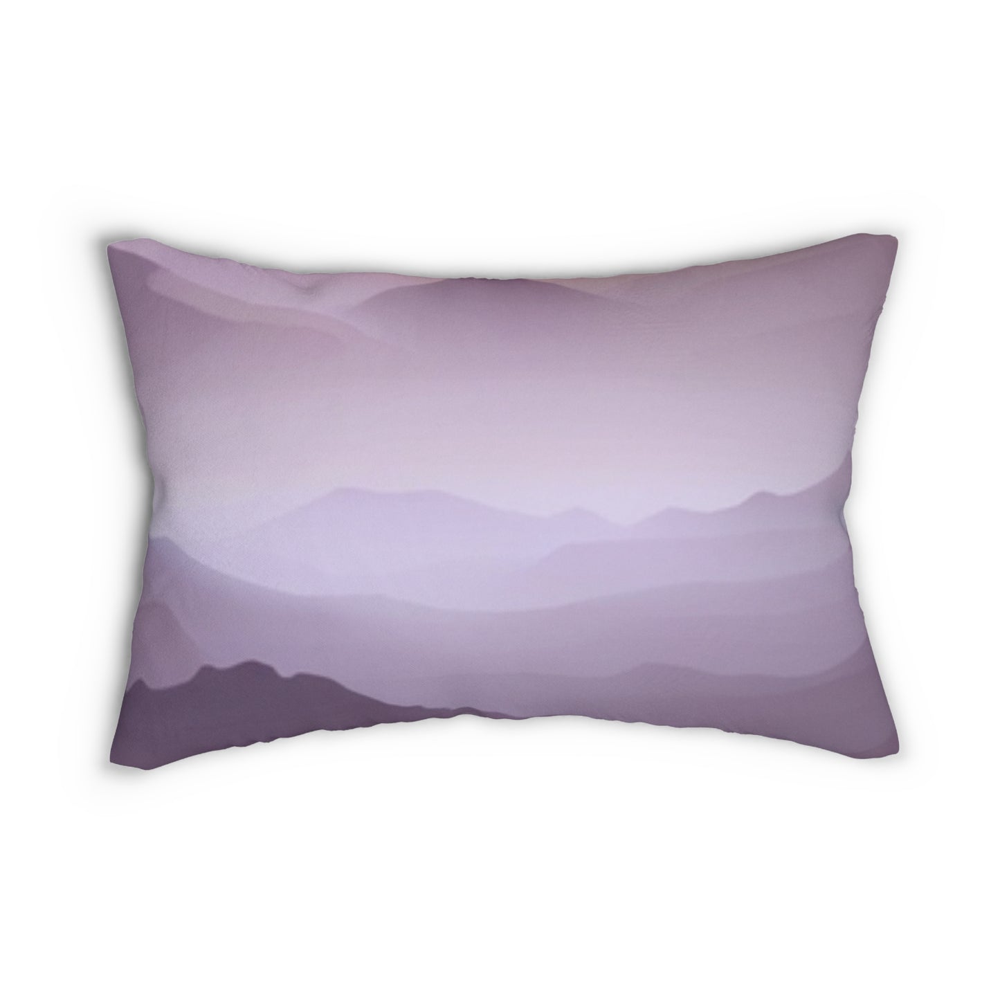 Purple Mountains Base, Spun Polyester Lumbar Pillow