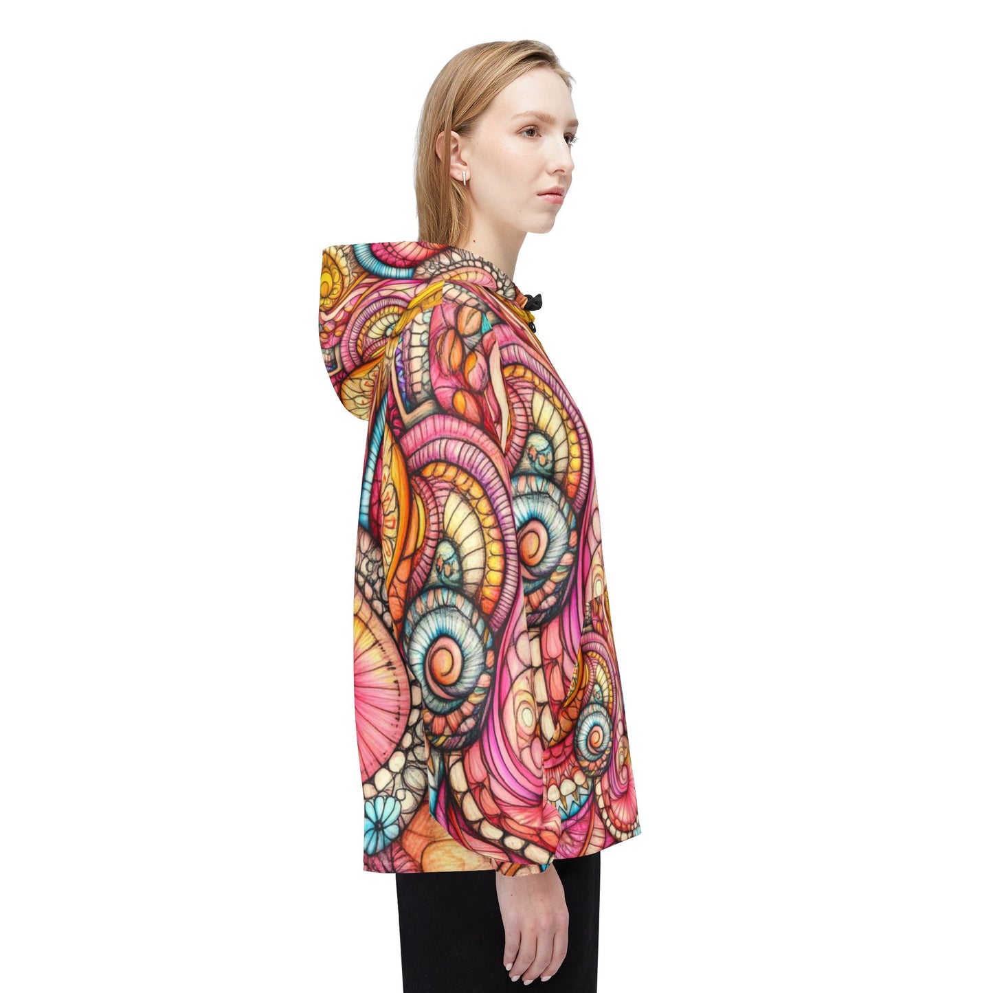 Abstract Seashell, Unisex Windbreaker Jacket (AOP)