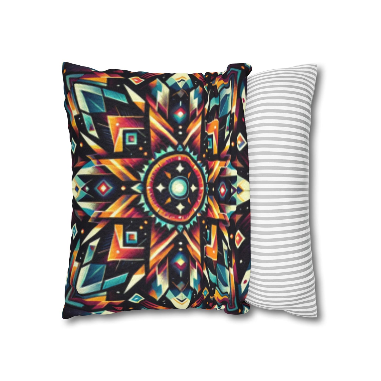 Geometric Tribal, Spun Polyester Square Pillowcase