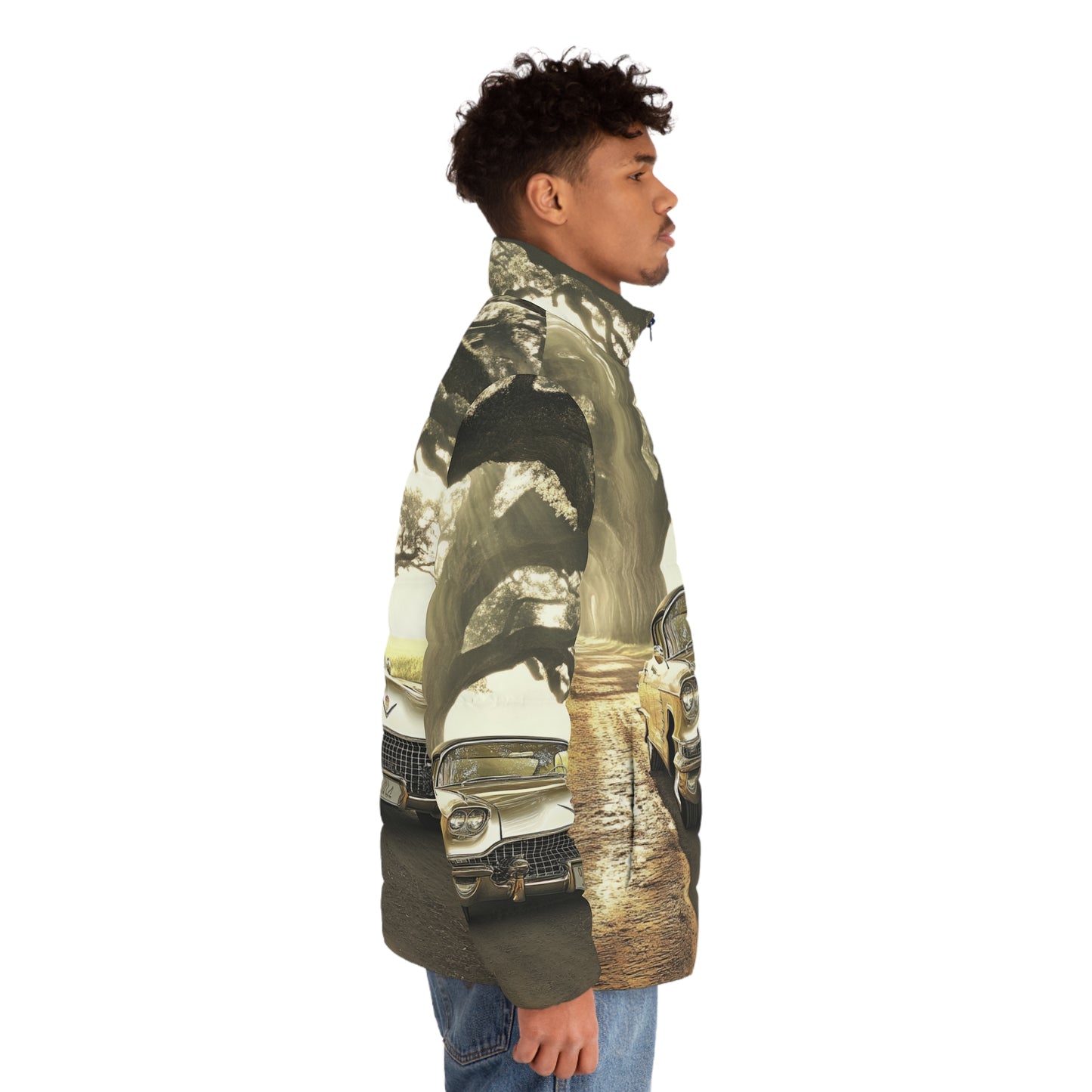 Vintage Golden Cadillac Roadtrip Puffer Jacket