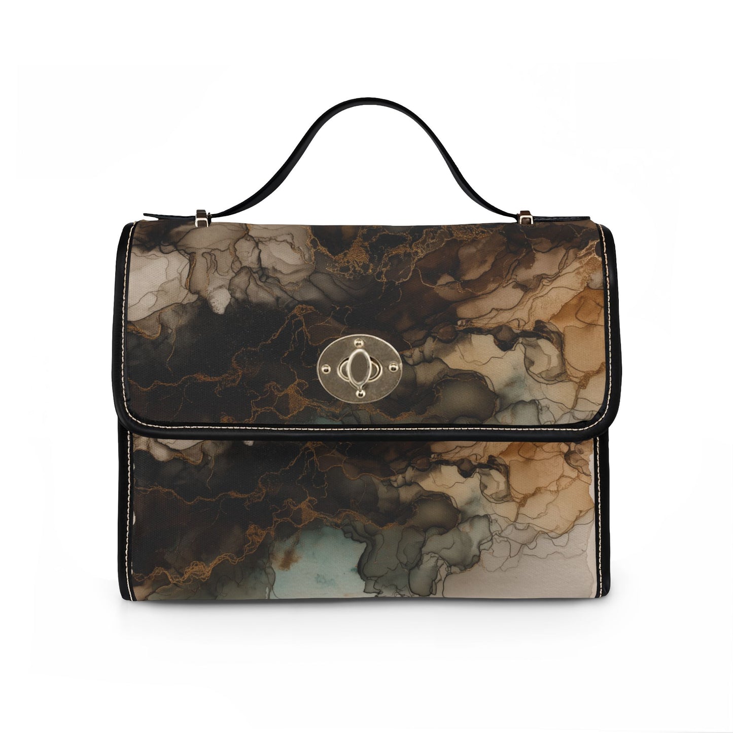 Earth Toned Watercolor, Canvas Bag