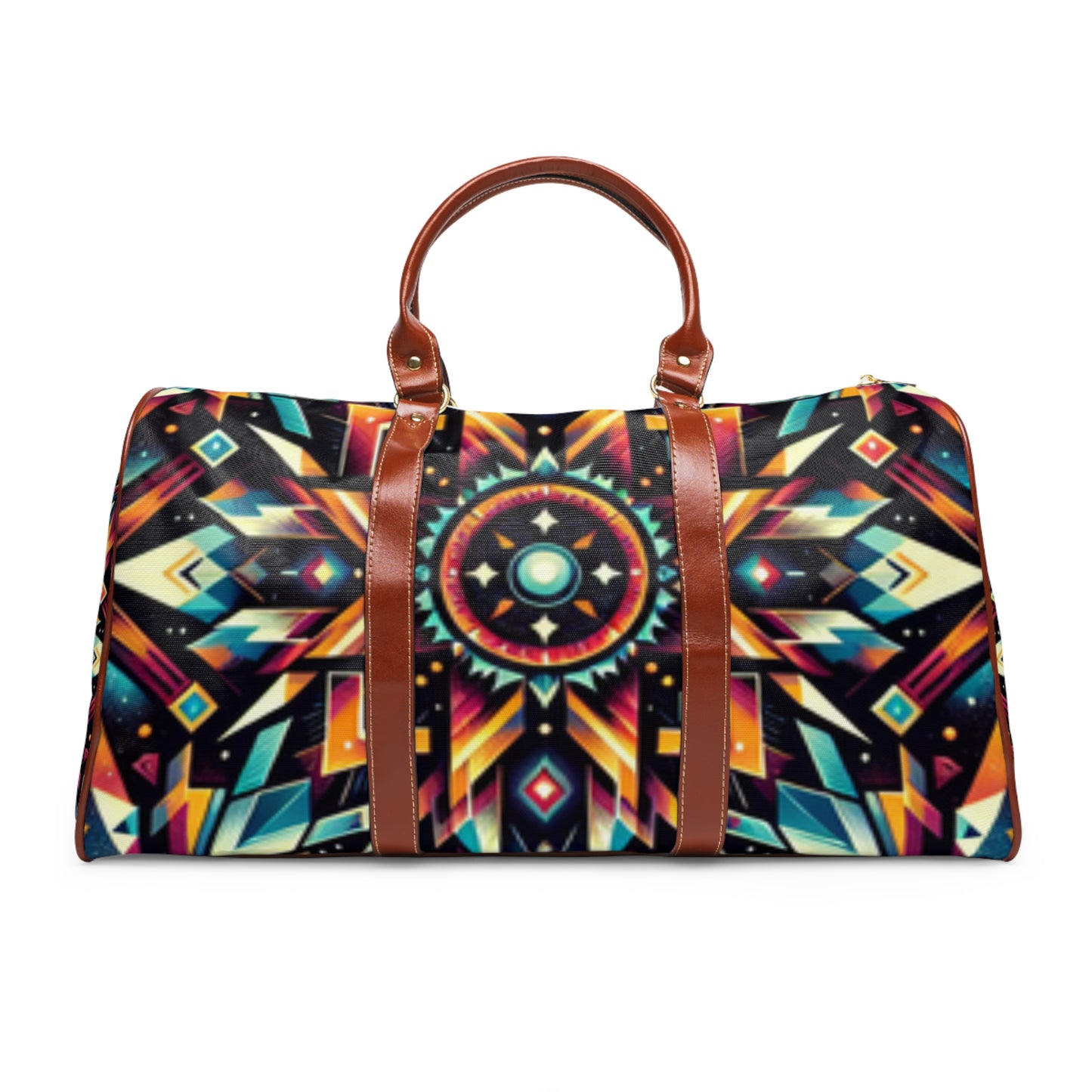 Geometric Tribal, Waterproof Travel Bag