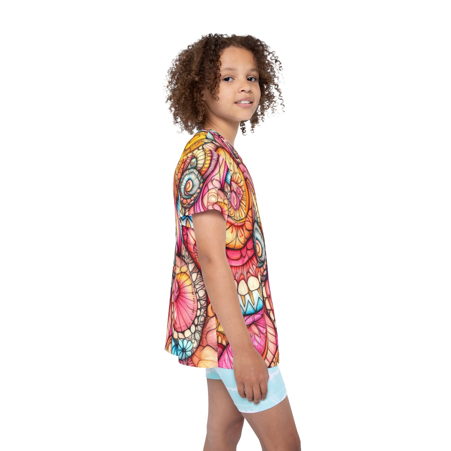 Abstract Seashell, Unisex Kids Sports Jersey (AOP)