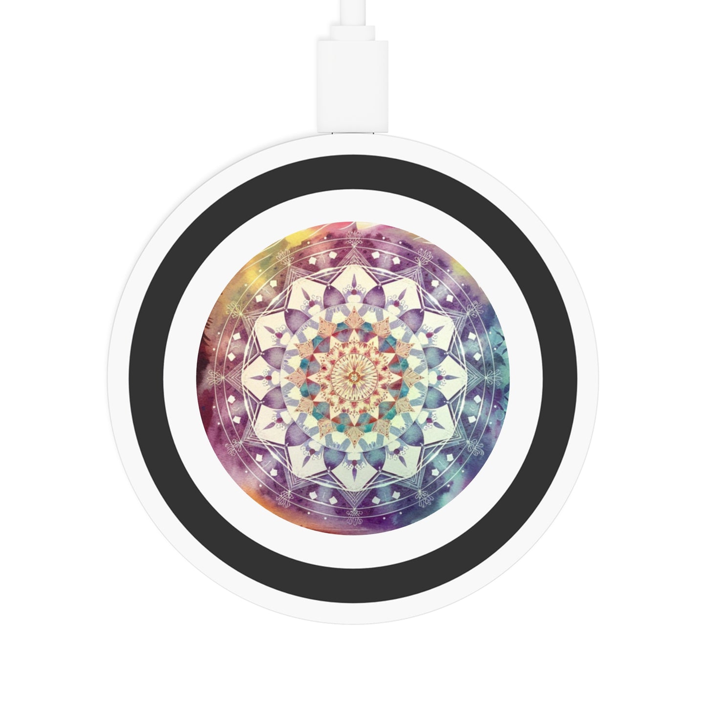 Geometric Pastel Rainbow, Quake Wireless Charging Pad