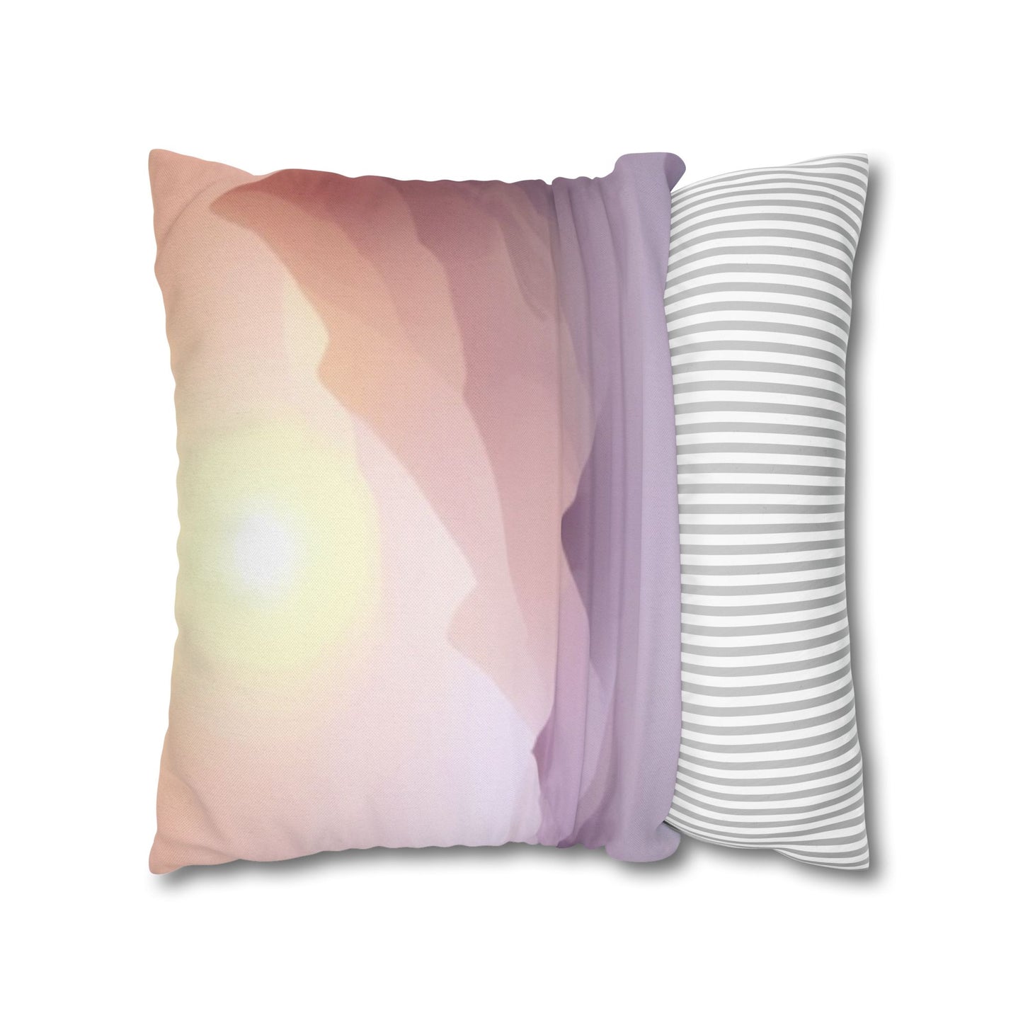 Purple Mountains, Polyester Square Pillowcase