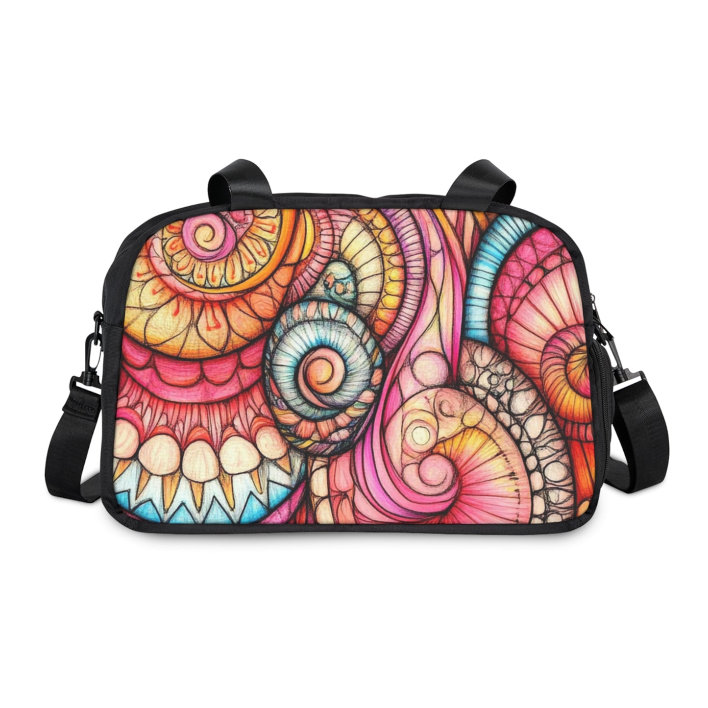 Abstract Seashell, Fitness Handbag