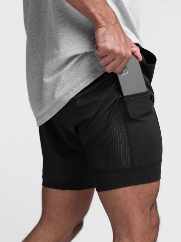 Men’s Double Layer Breathable Sport Shorts, 4 Colors