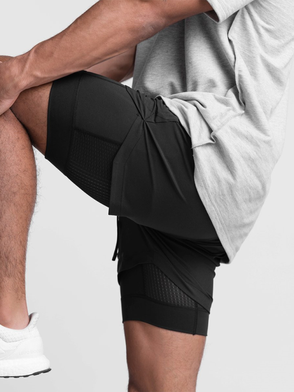 Men’s Double Layer Breathable Sport Shorts, 4 Colors
