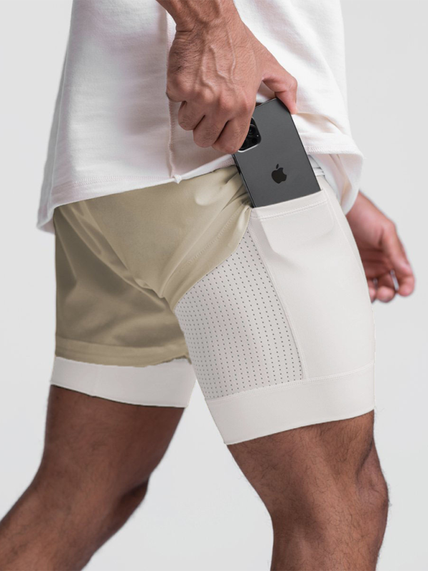 Men’s Double Layer Breathable Sport Shorts, 4 Colors